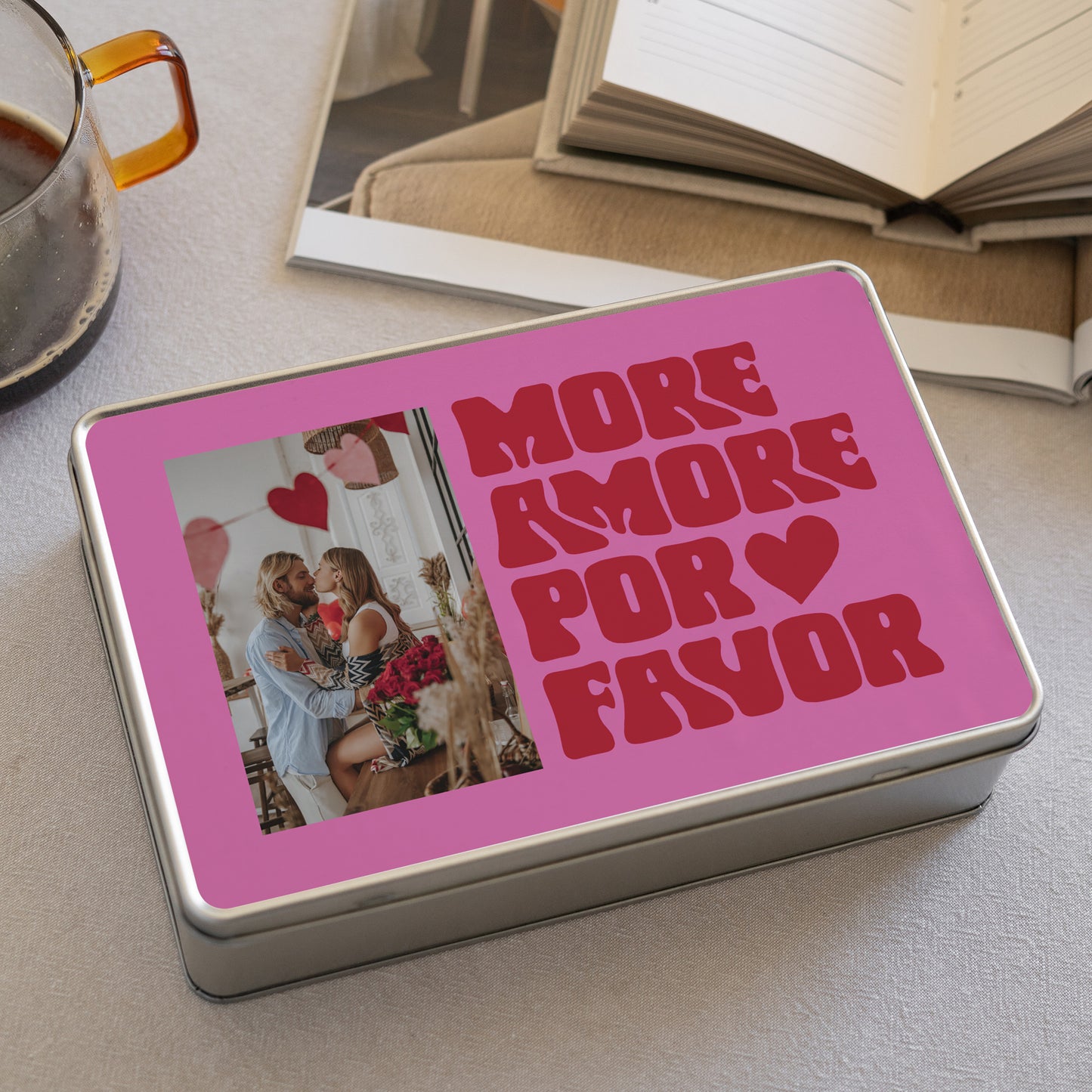 Boite métallique Objets Rectangle More amor por favor photo N° 2