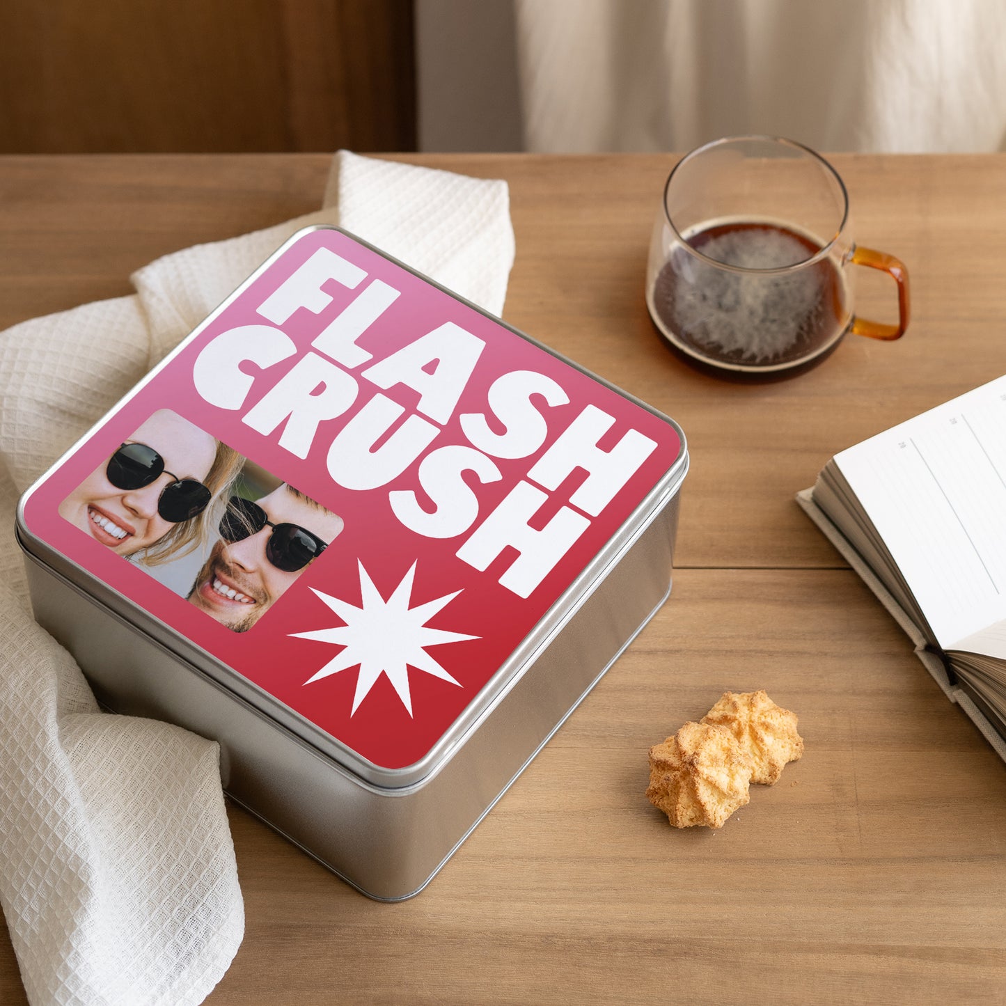 Boite métallique Objets Carrée Flash crush photo N° 2