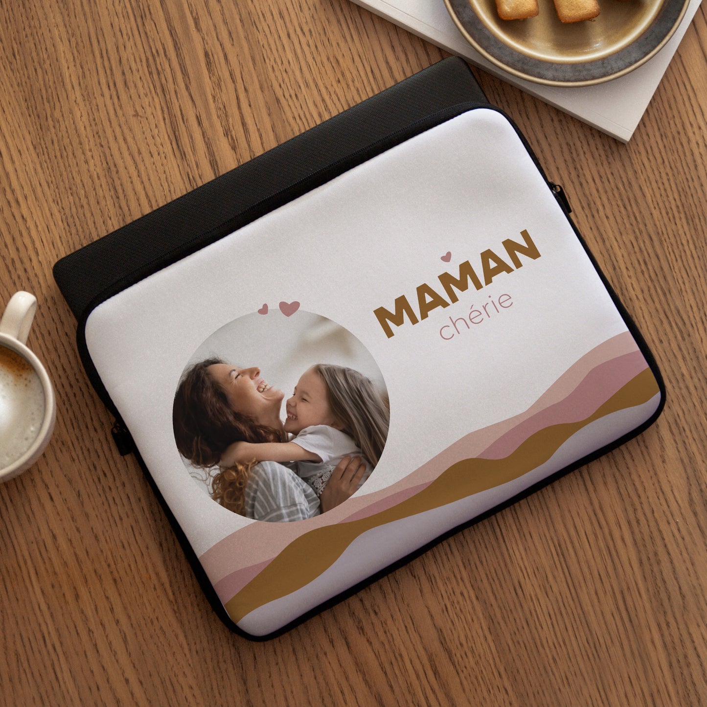 Housse ordinateur 15 pouces Vagues pastelles photo N° 3