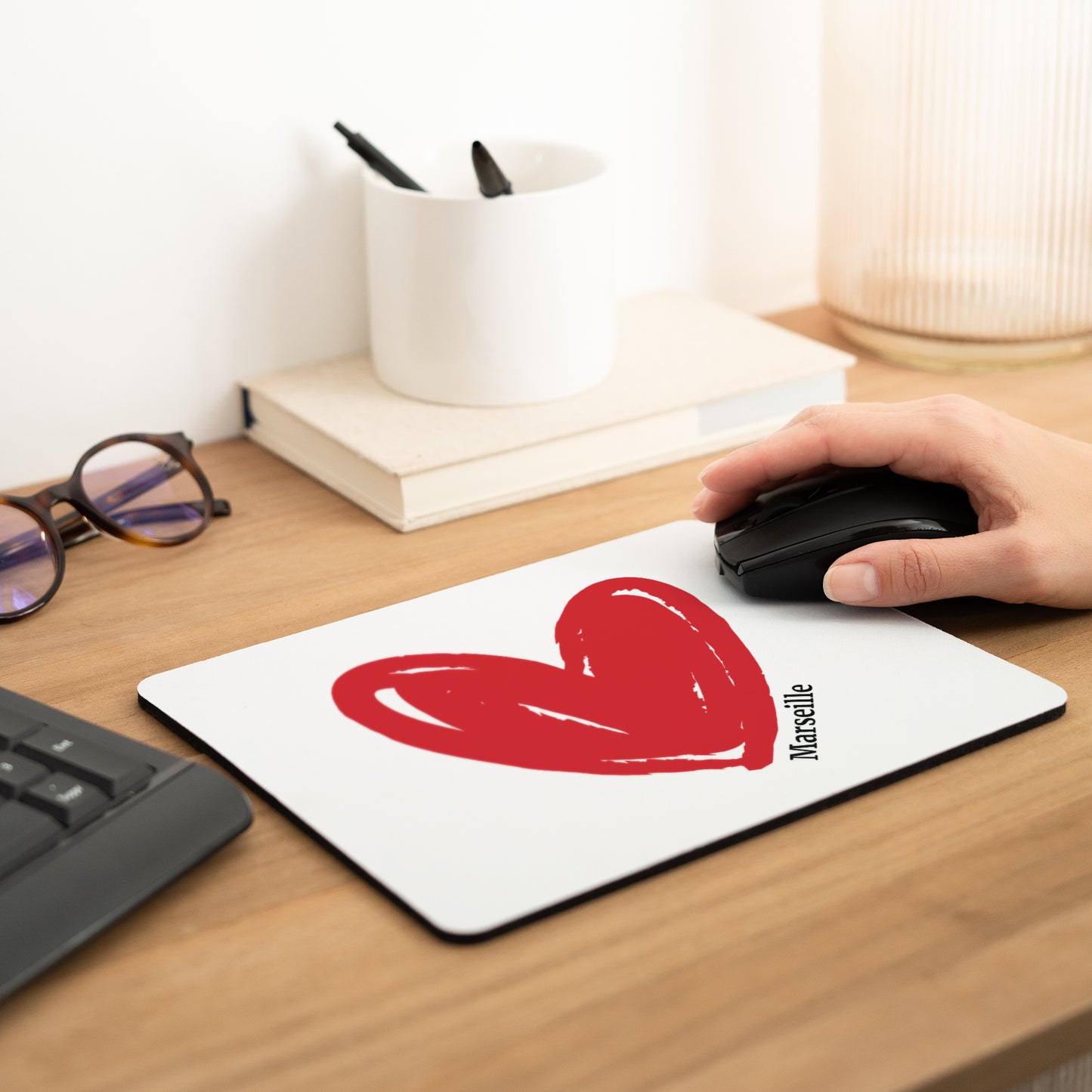 Tapis de souris Objets Rectangle Ville de cœur photo N° 2