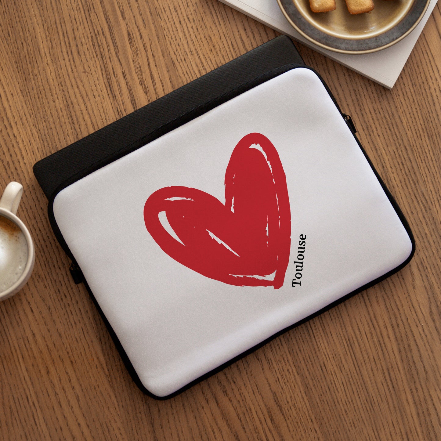 Housse ordinateur 15 pouces Ville de cœur photo N° 3