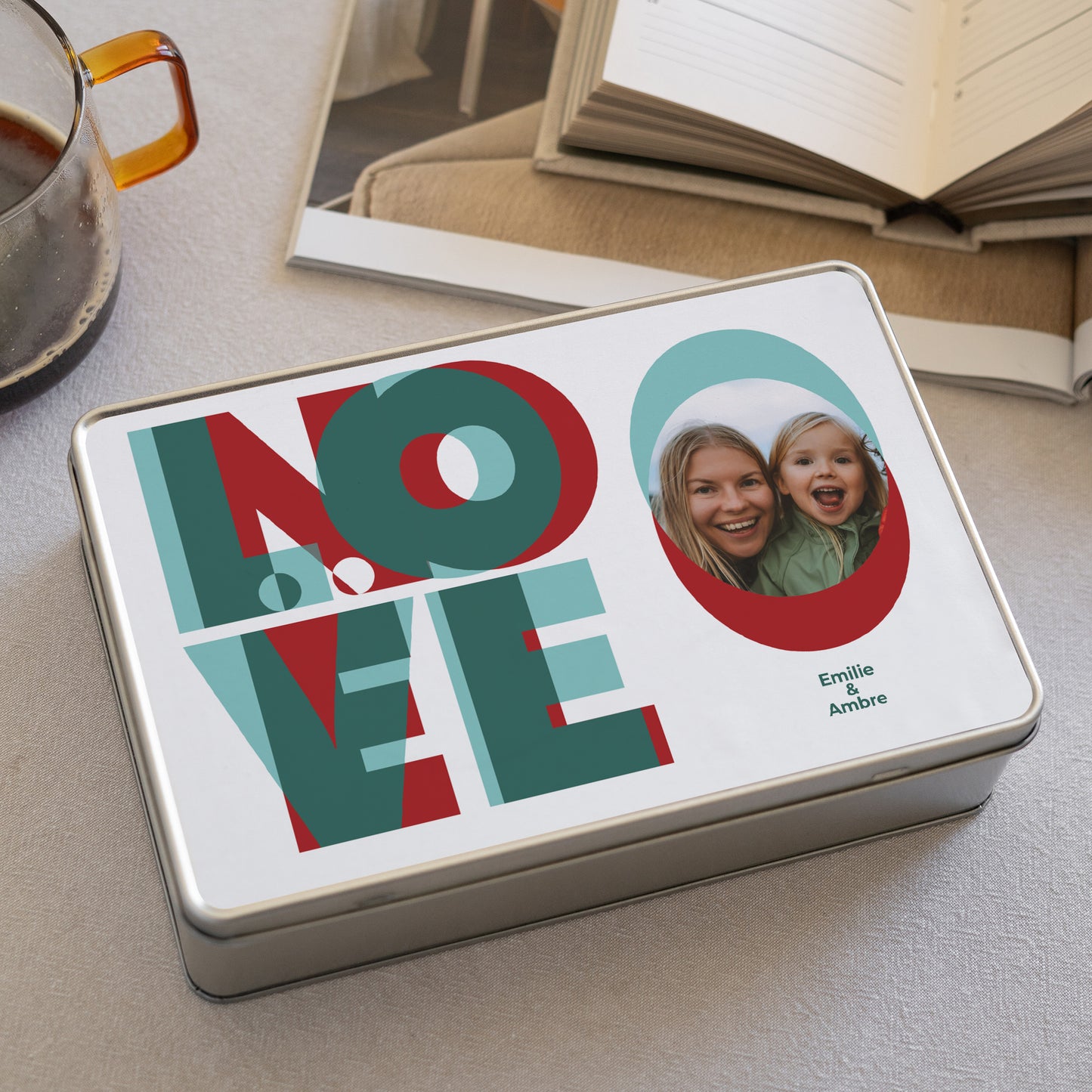 Boite métallique Objets Rectangle LOVE NOËL II photo N° 2