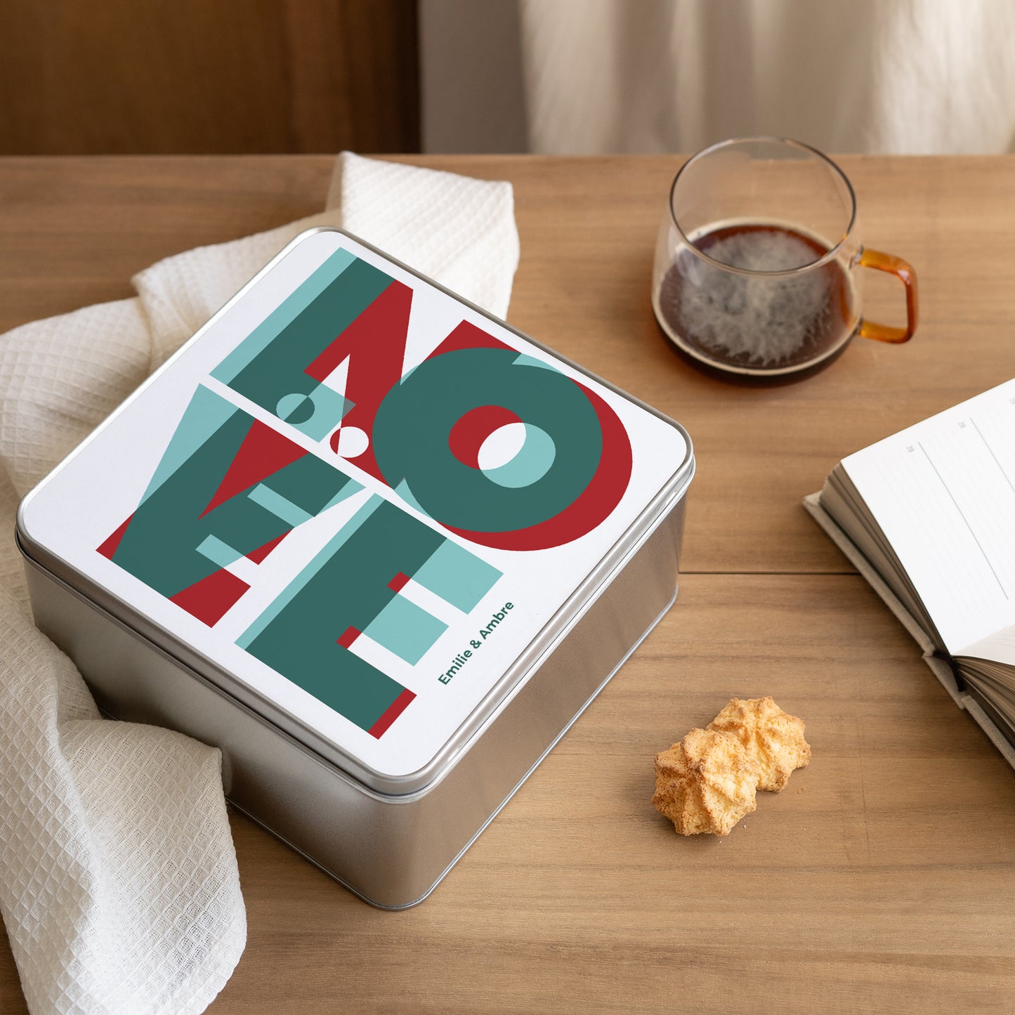 Boite métallique Objets Carrée LOVE NOËL II photo N° 2