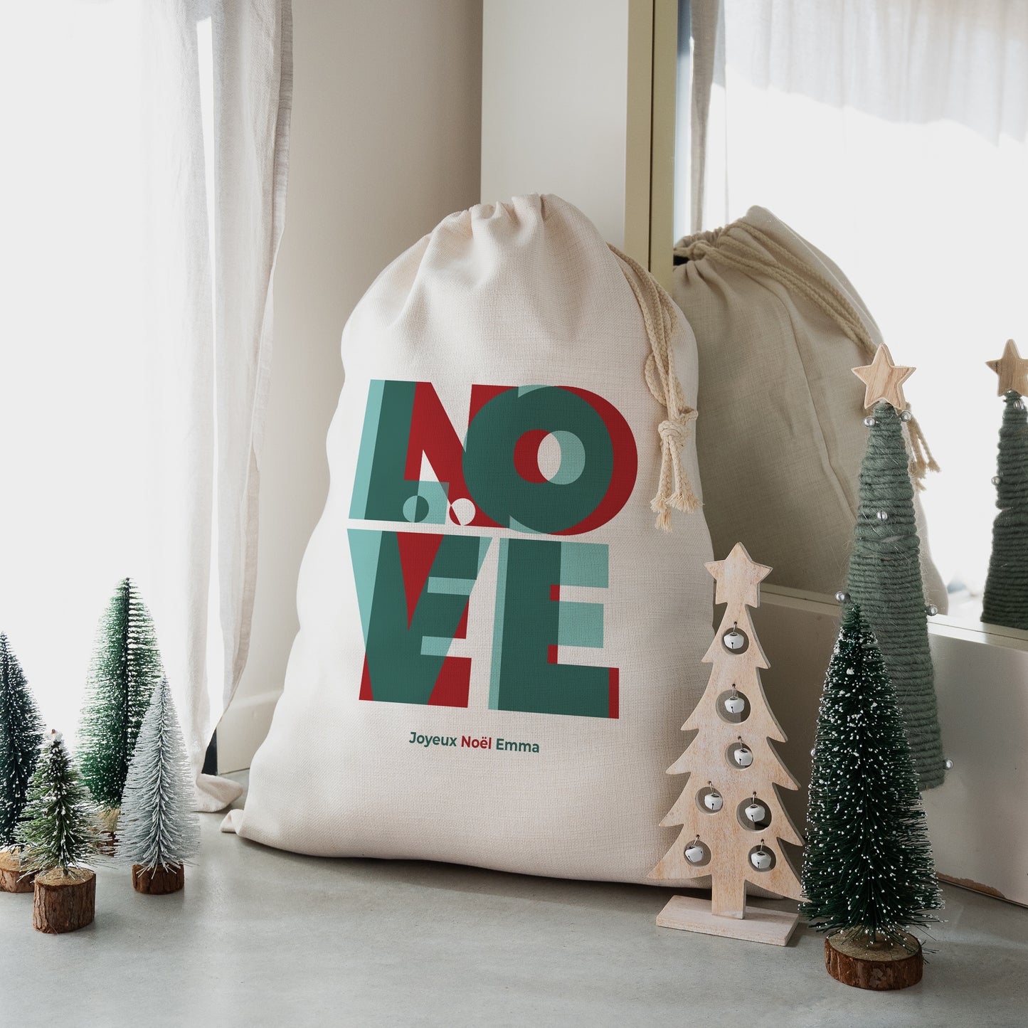 Hotte du père Noël Objets Grand format LOVE NOËL II photo N° 1