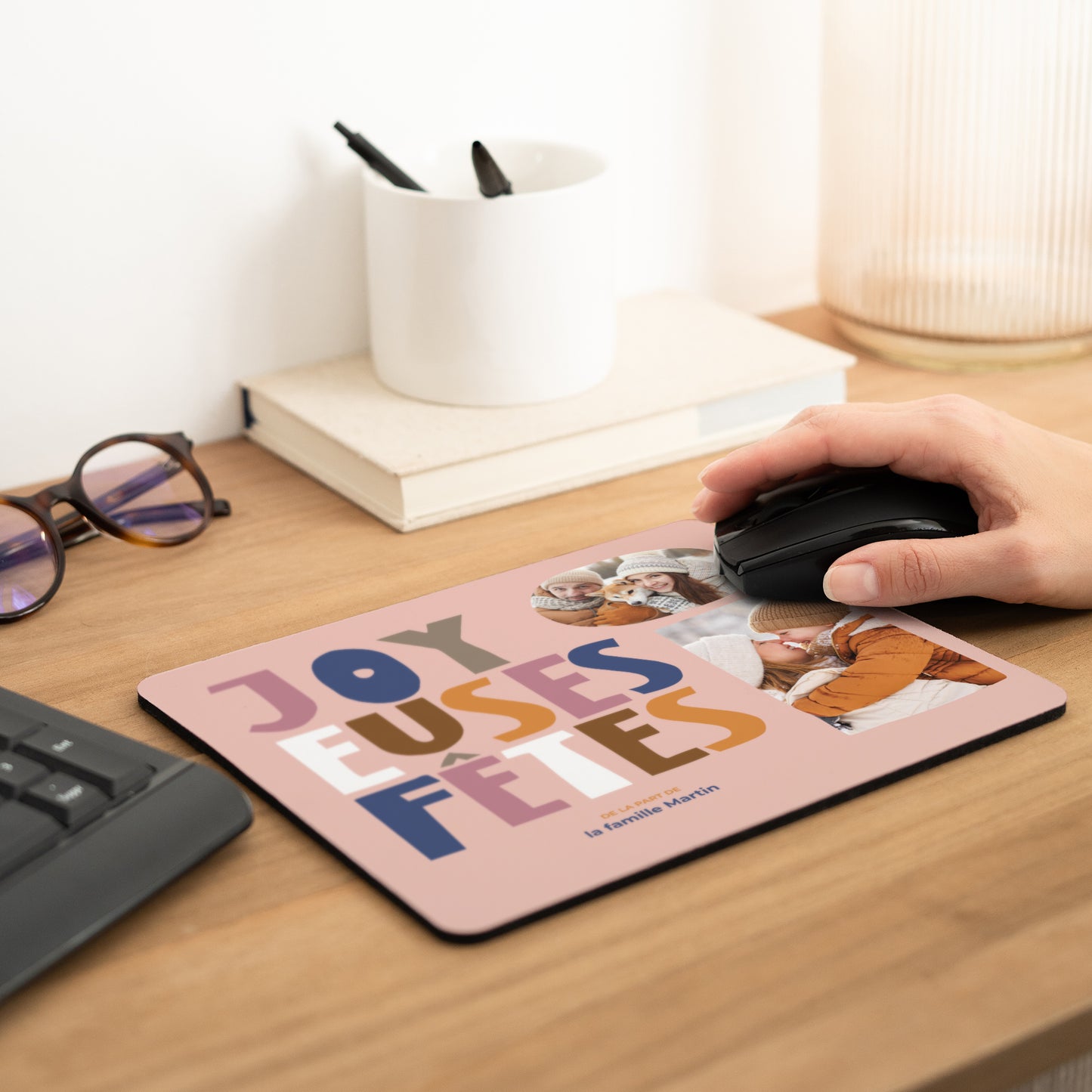 Tapis de souris Objets Rectangle Joyeuses fêtes 6 couleurs photo N° 2