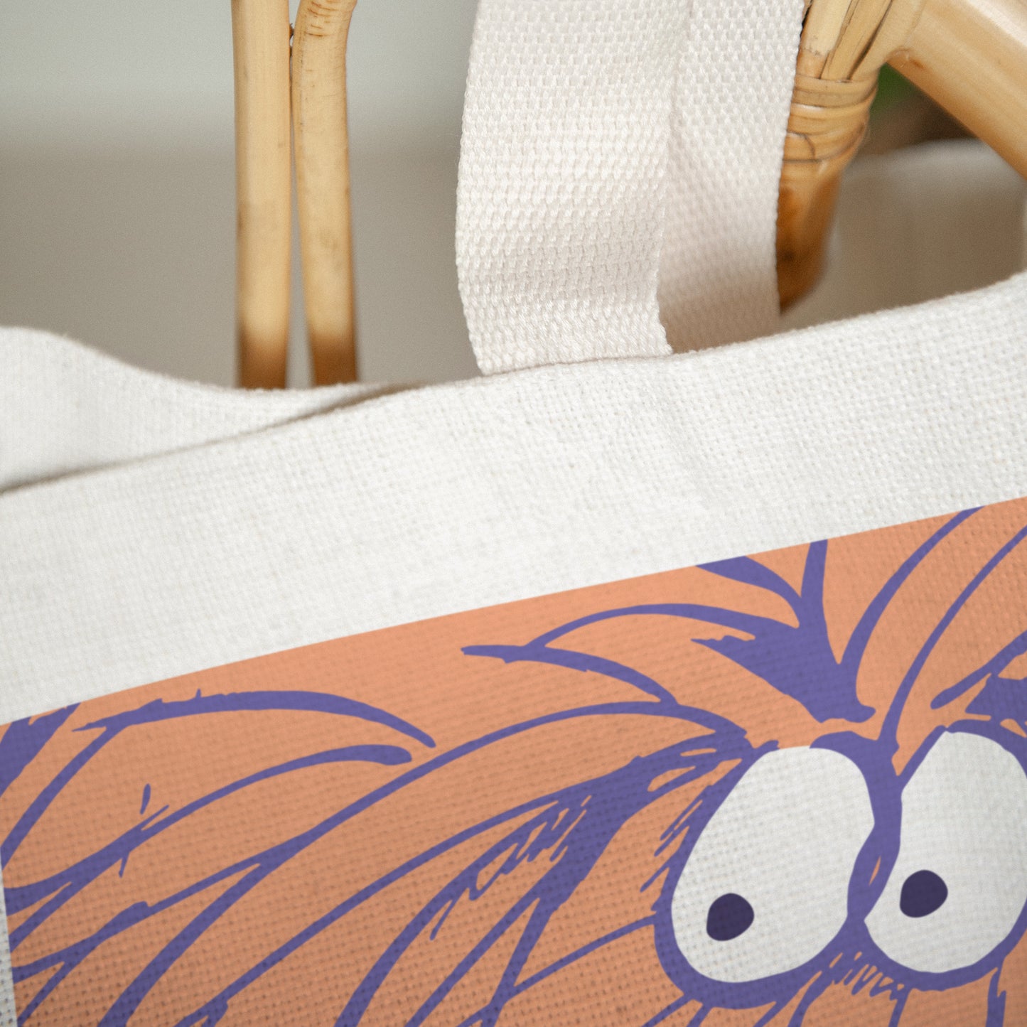 Tote bag Objets Anse en toile Monstre poilu photo N° 3