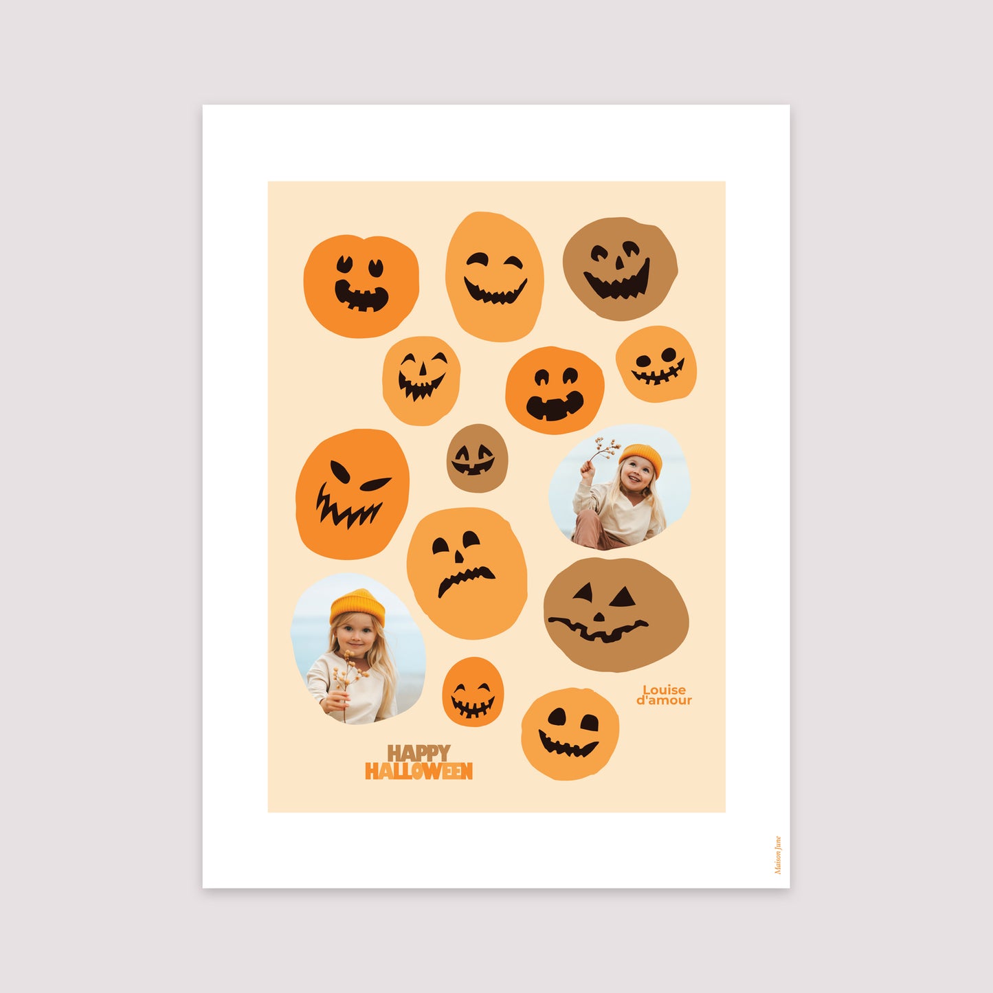 Affiche Portrait 30 x 40 cm Citrouilles photo N° 2