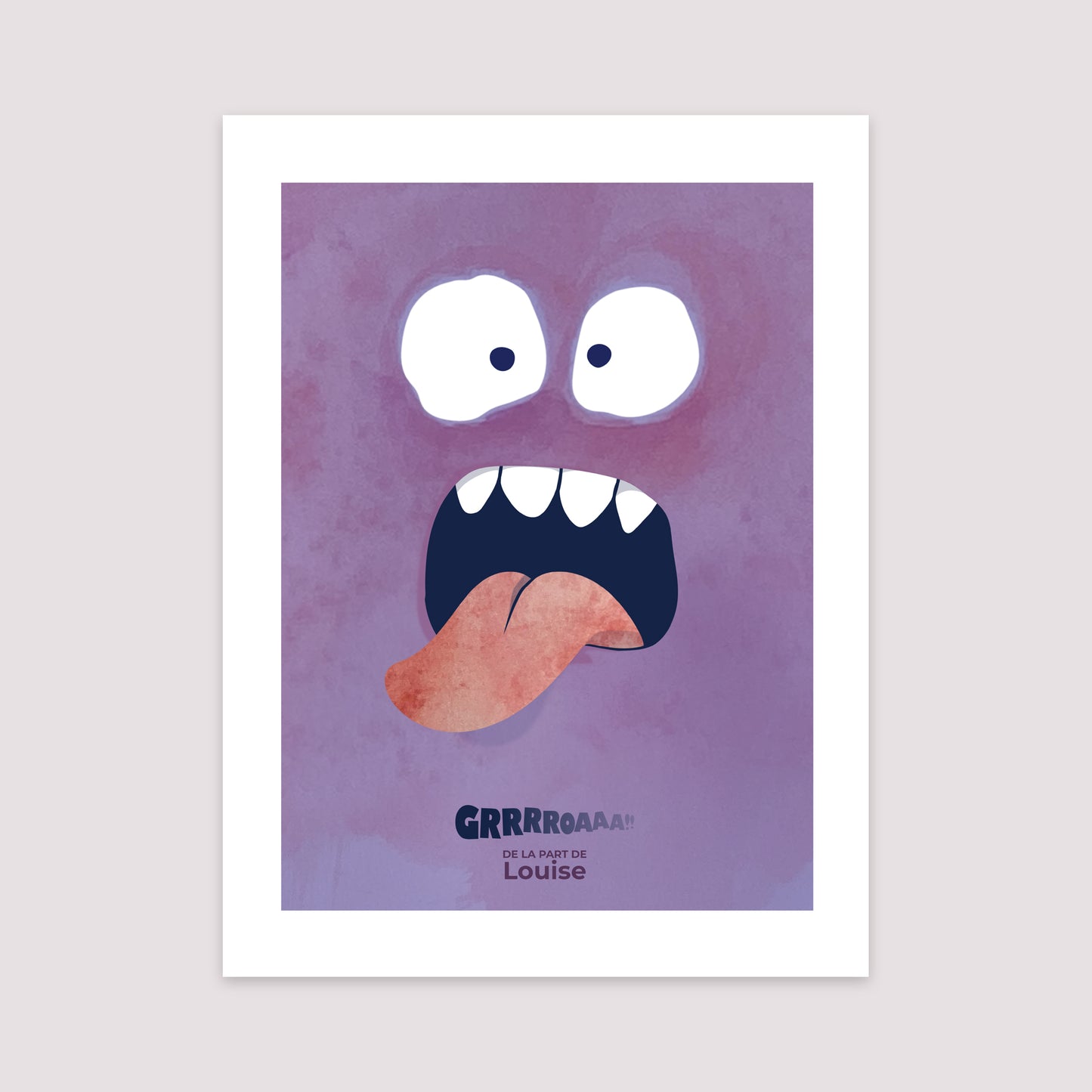 Affiche Portrait 30 x 40 cm Monstre violet photo N° 2
