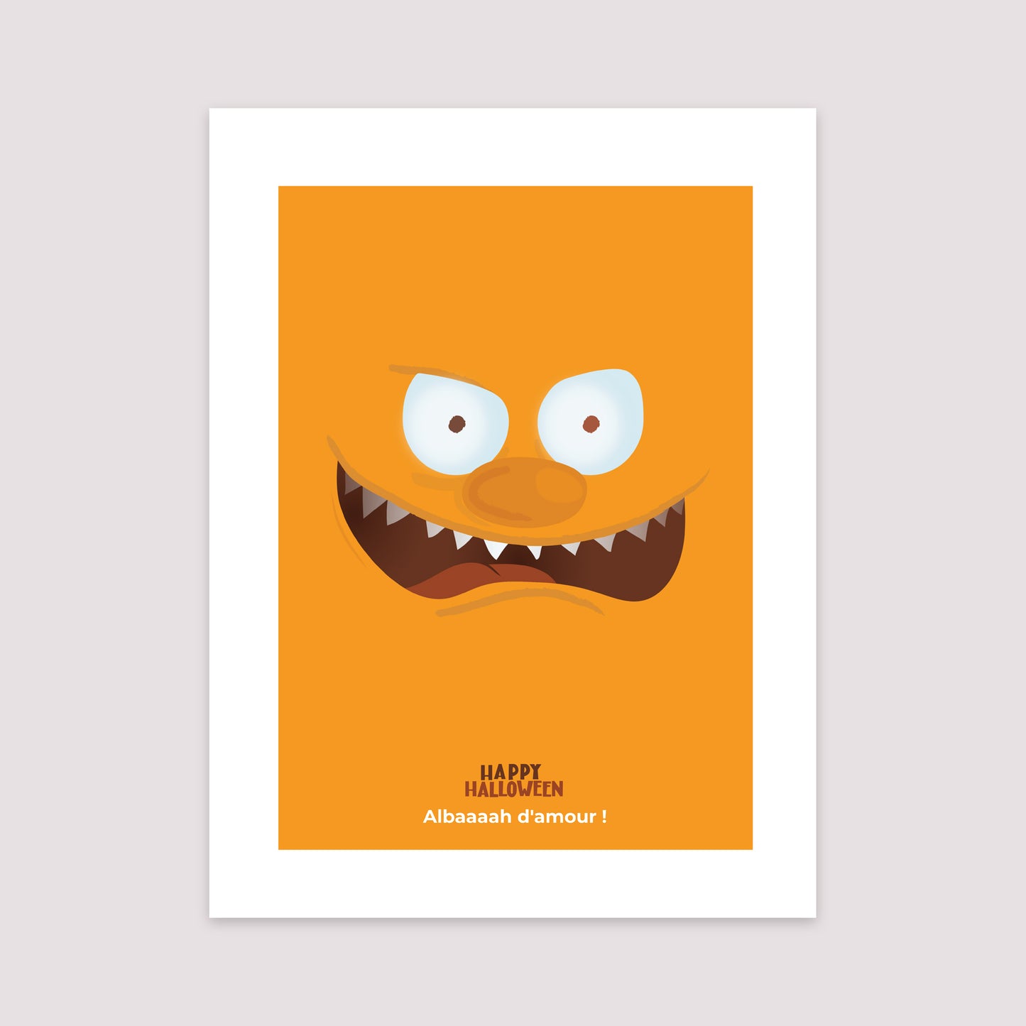 Affiche Portrait 30 x 40 cm Monstre orange photo N° 2
