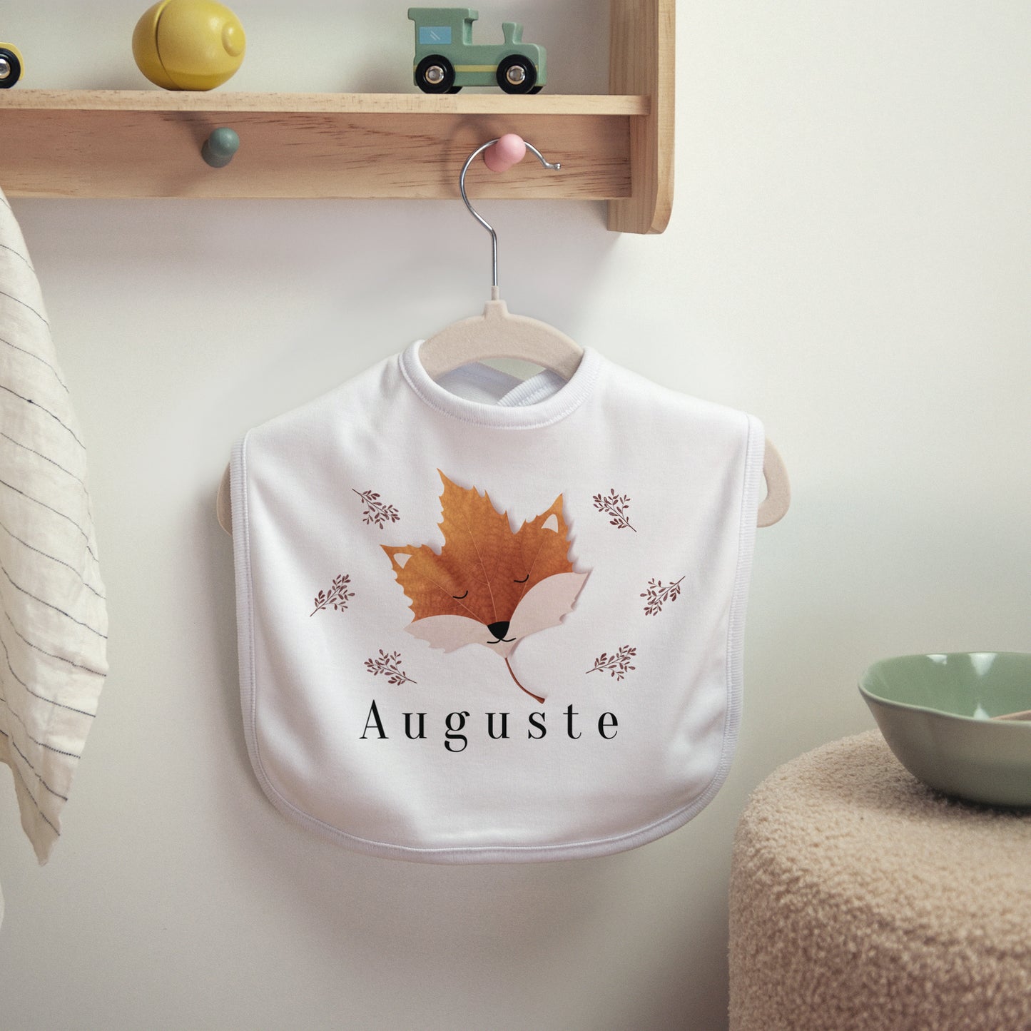 Bavoir Naissance Tissu Red Fox photo N° 2