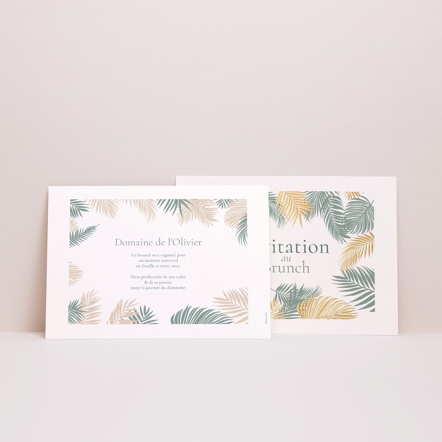 Invitations Mariage Paysage Tropical palm tree photo N° 2