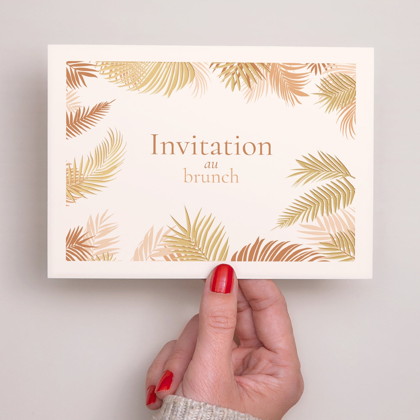 Invitations Mariage Paysage gold palm tree photo N° 3