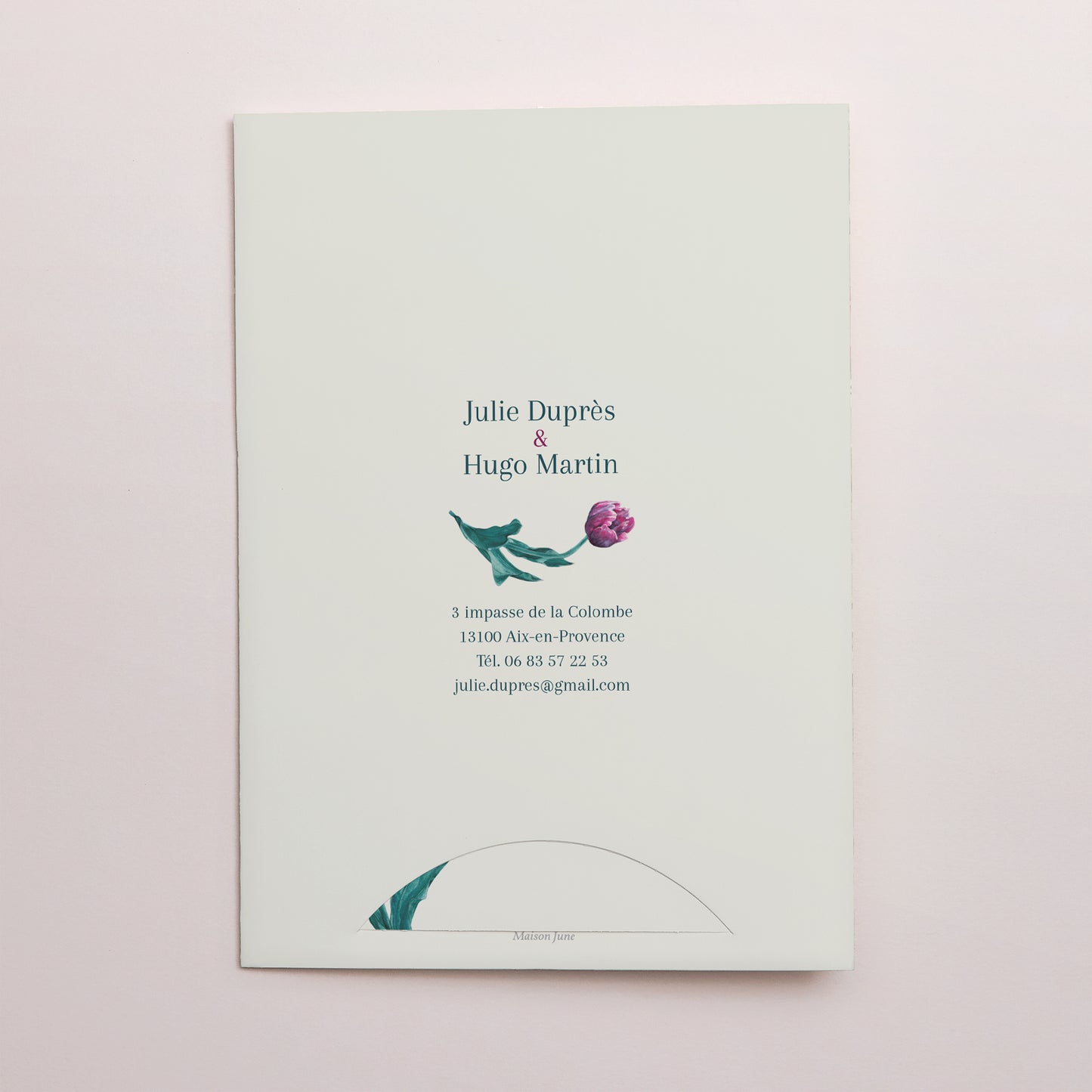 Faire-part Mariage Pochette 2 cartes Exotic flowers photo N° 4