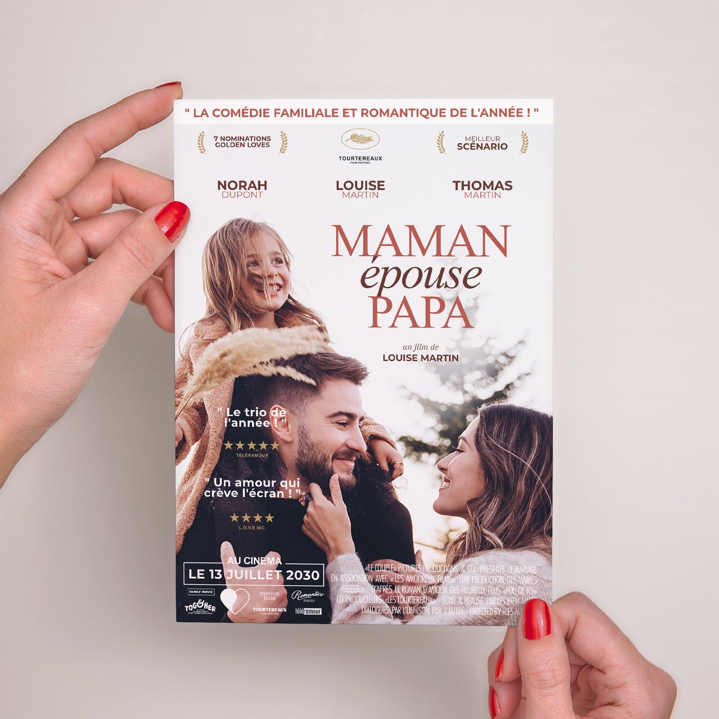 Faire-part Mariage Grand format rectangle Maman épouse papa photo N° 2