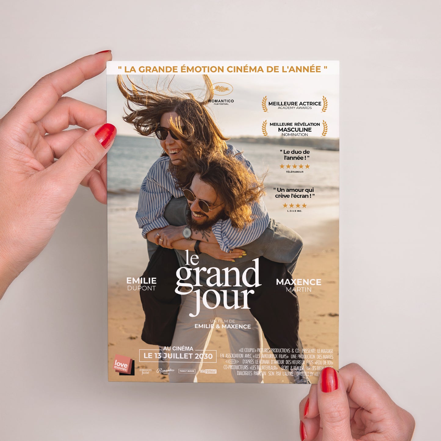 Faire-part Mariage Grand format rectangle Le grand jour photo N° 2