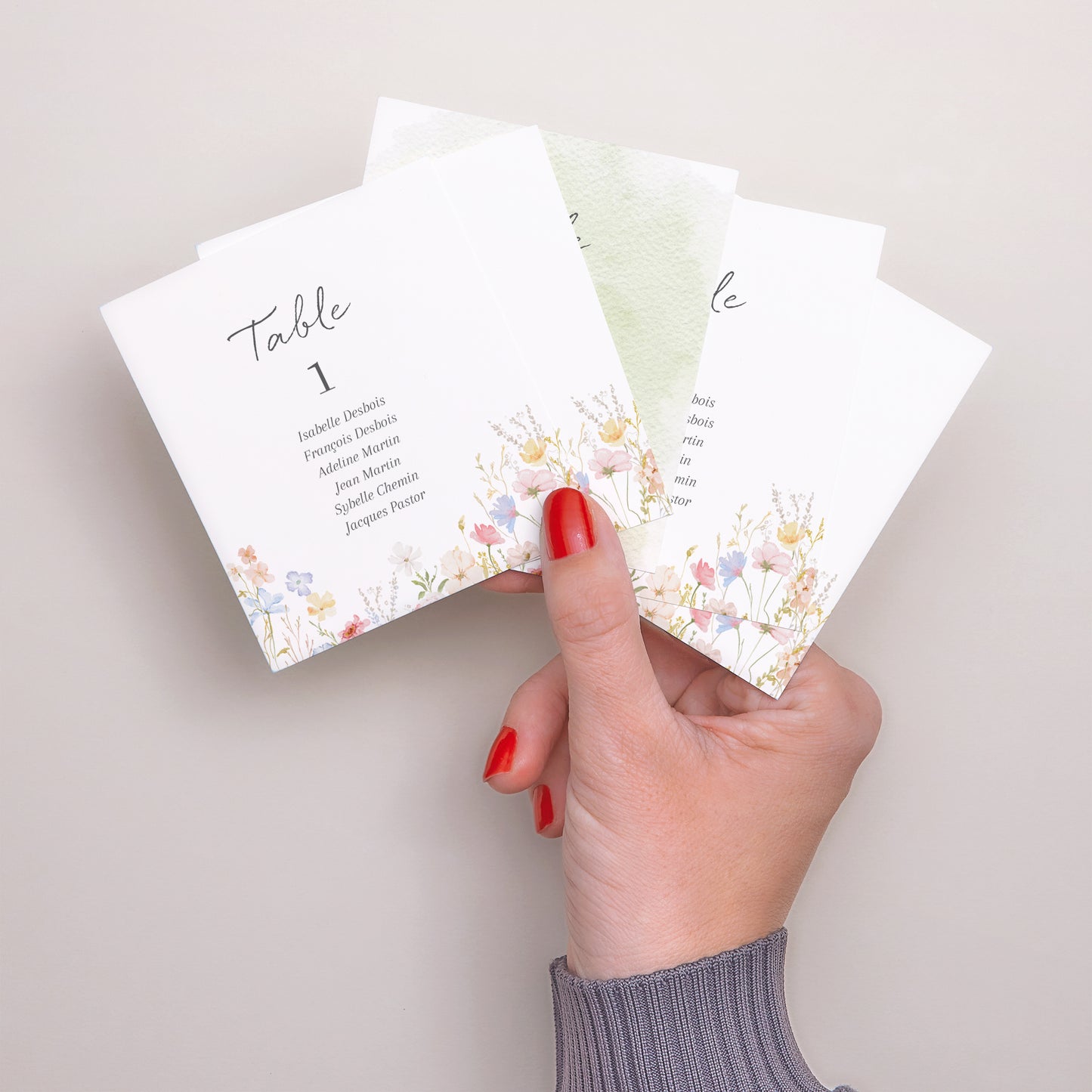 Plan de table Mariage Lot de 12 Couronne de Fleurs Sauvages photo N° 3