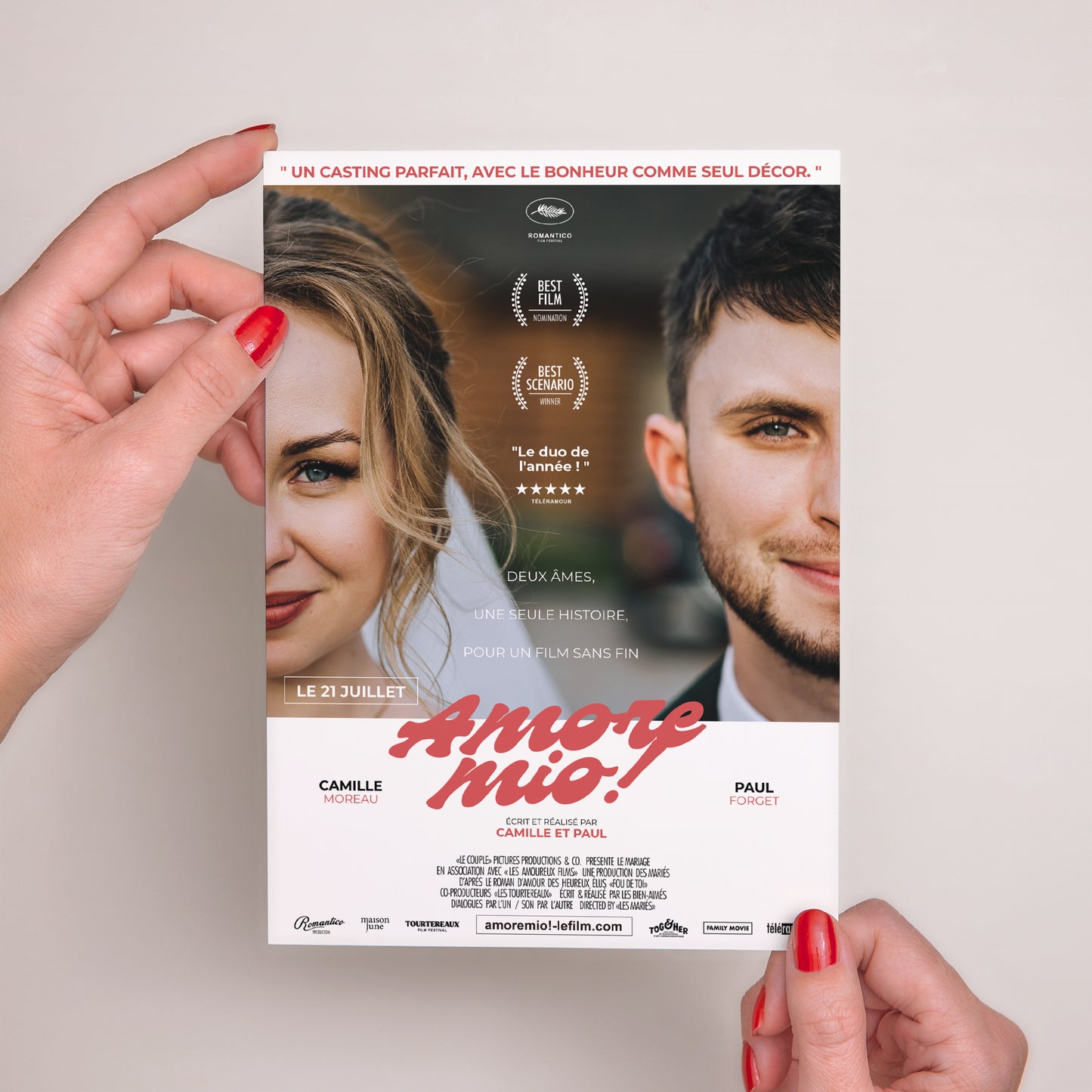 Faire-part Mariage Grand format rectangle Amore mio! photo N° 2