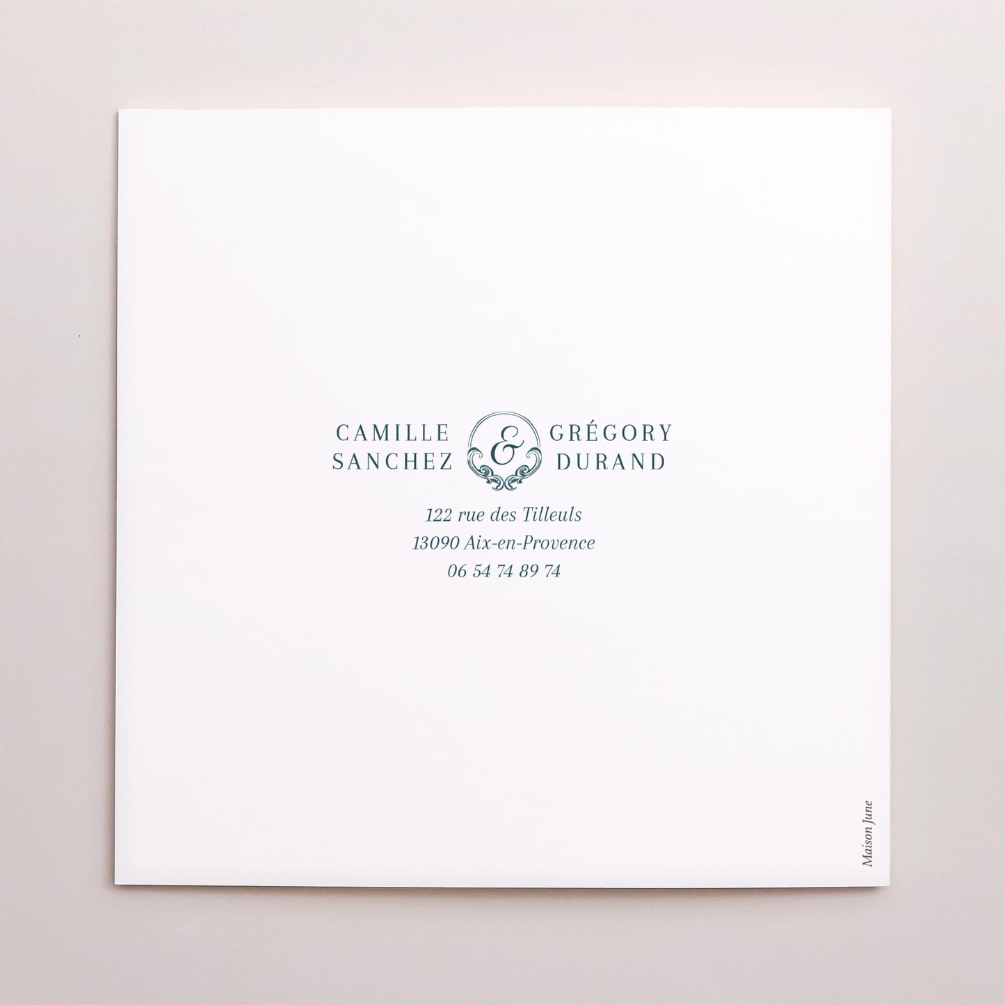 Faire-part Mariage Carré double volet Tropical summer photo N° 3