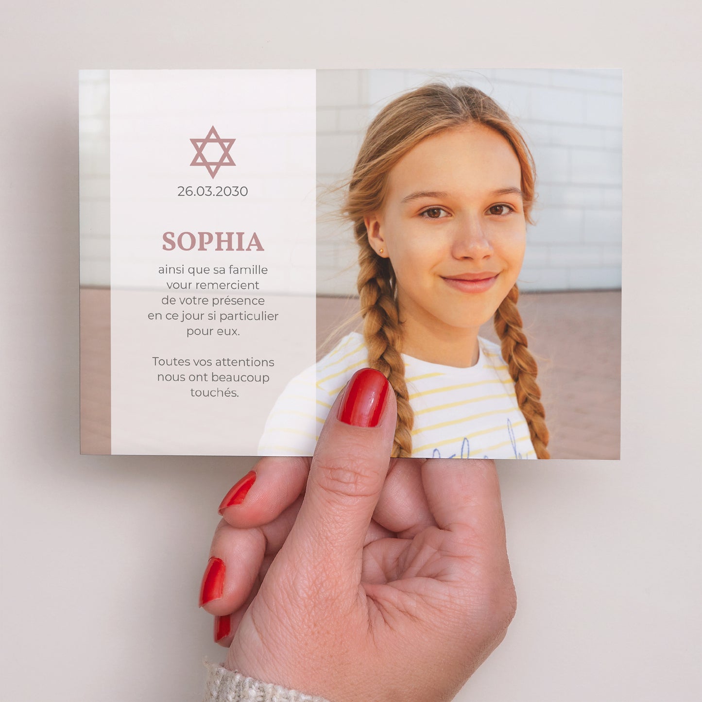 Remerciements Bat Mitzvah Paysage Etoile de David II photo N° 3