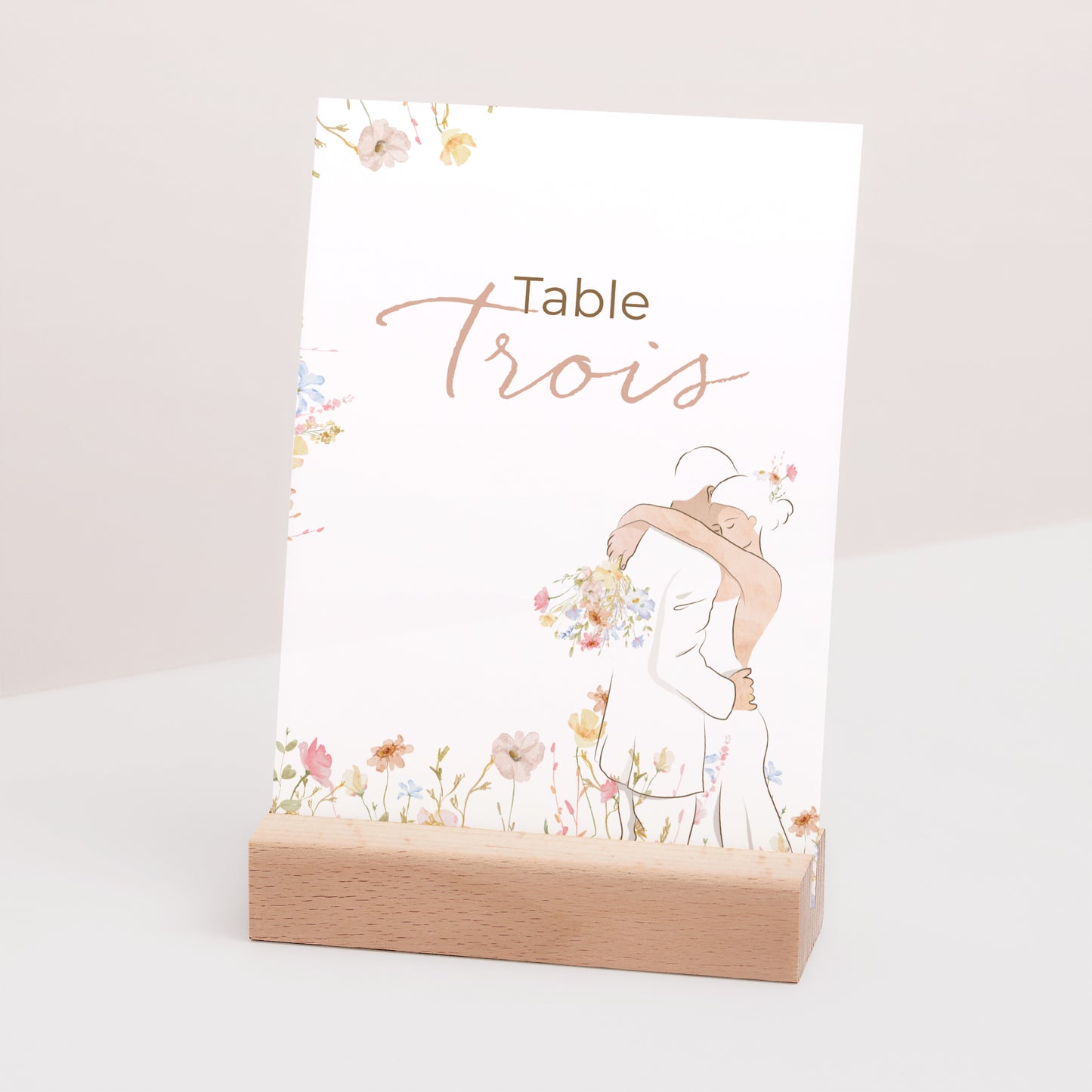 Marque table Mariage Rectangle Amour champêtre photo N° 3