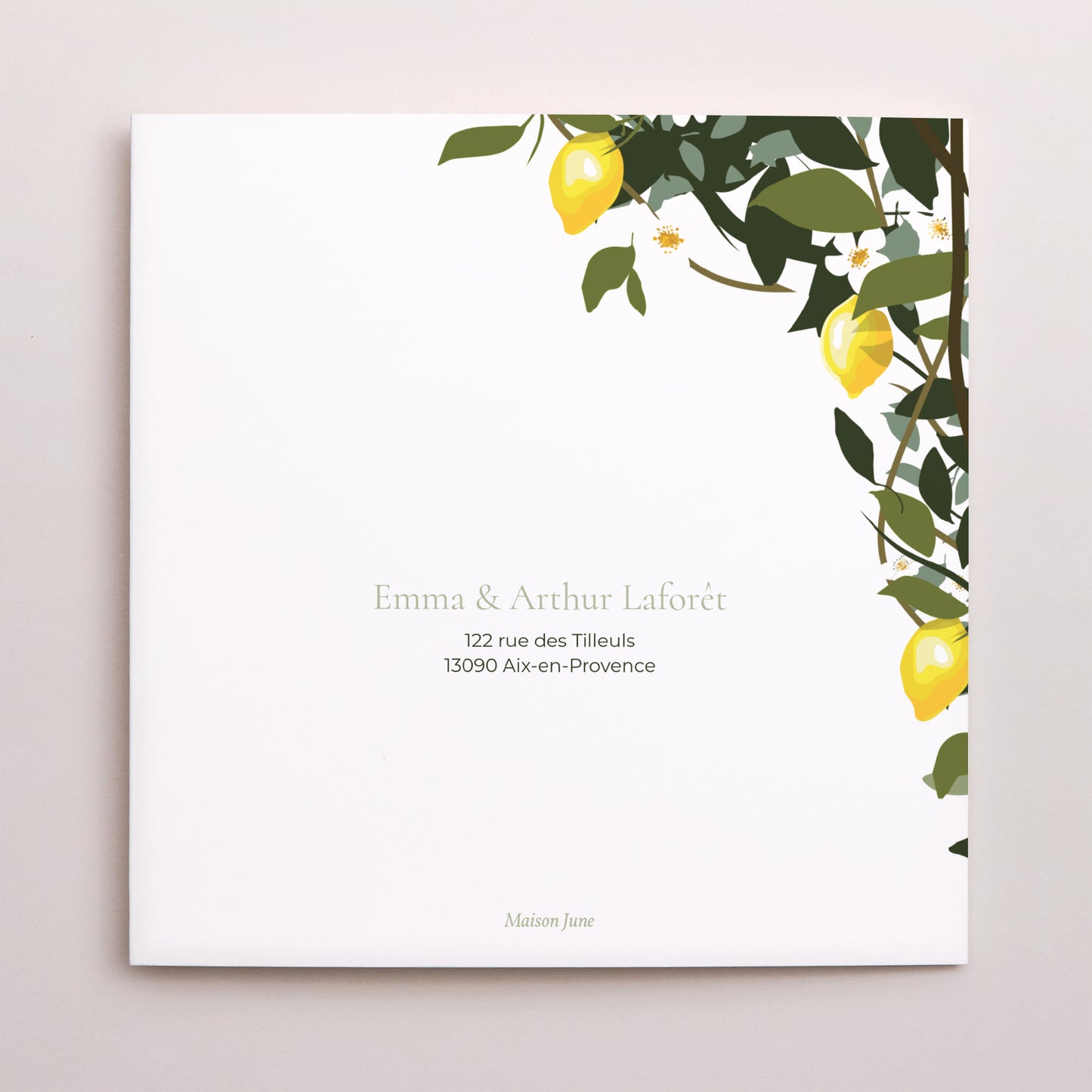 Remerciements Mariage Triptyque asymétrique Sous les Citronniers photo N° 3