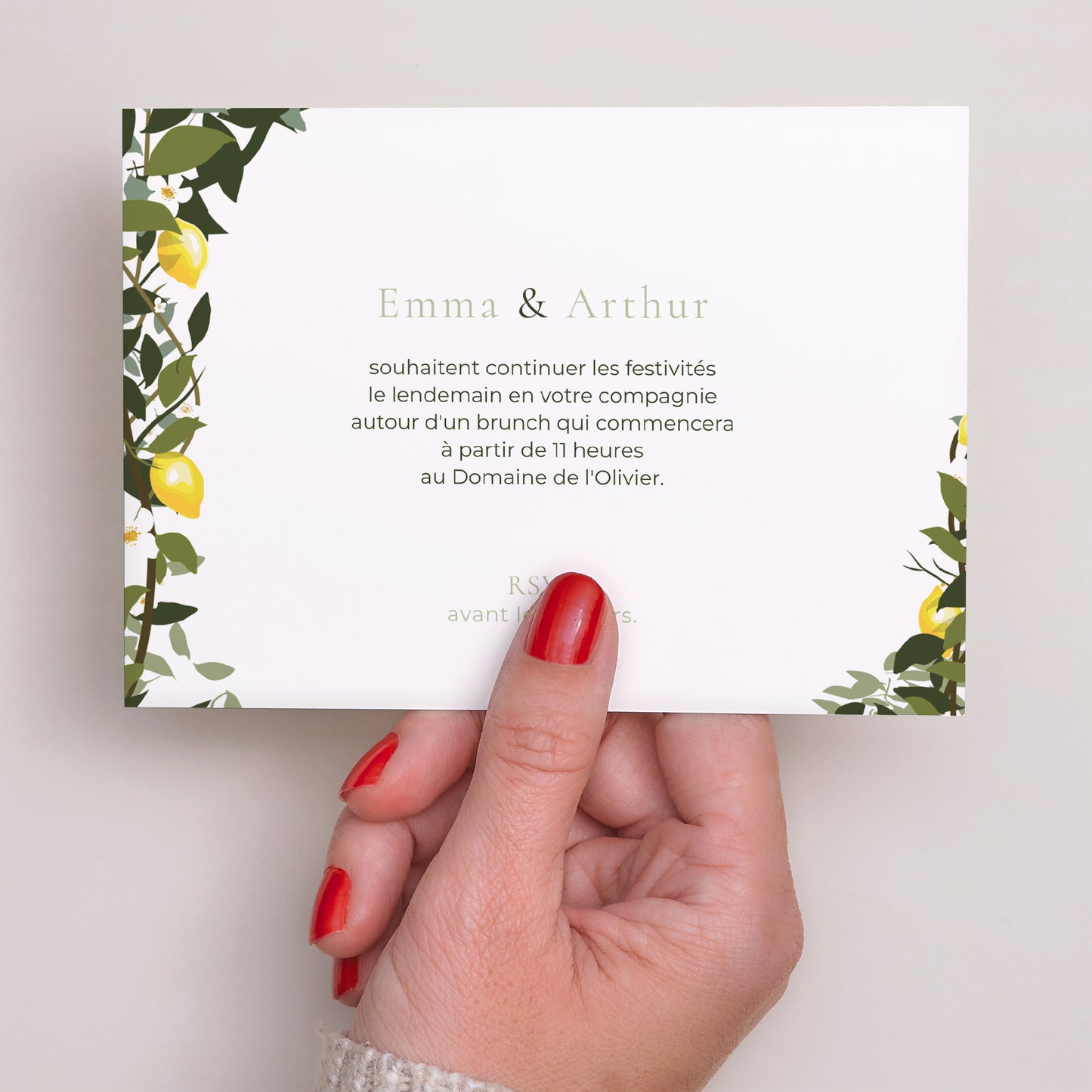 Invitations Mariage Paysage Sous les Citronniers photo N° 3
