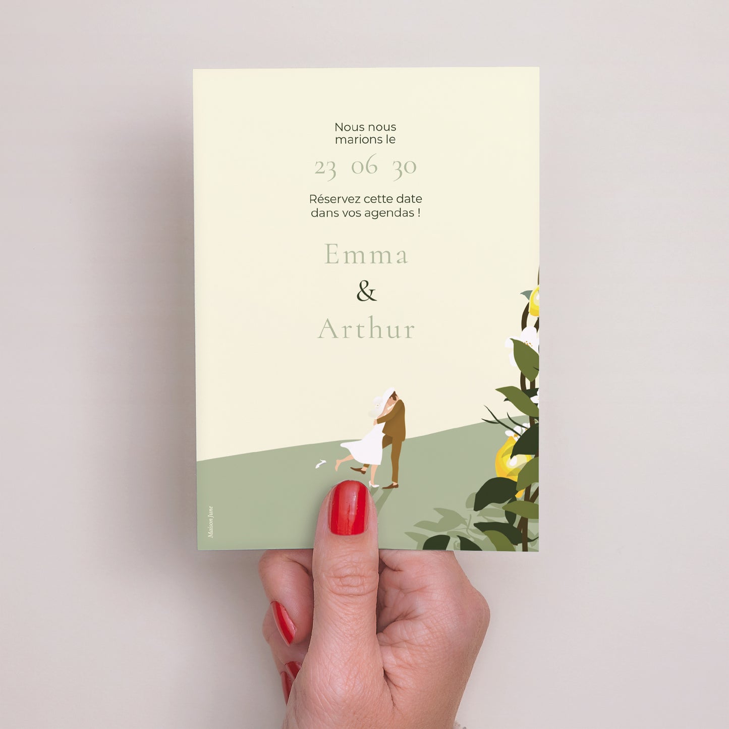 Save the date Mariage Portrait Sous les Citronniers photo N° 3