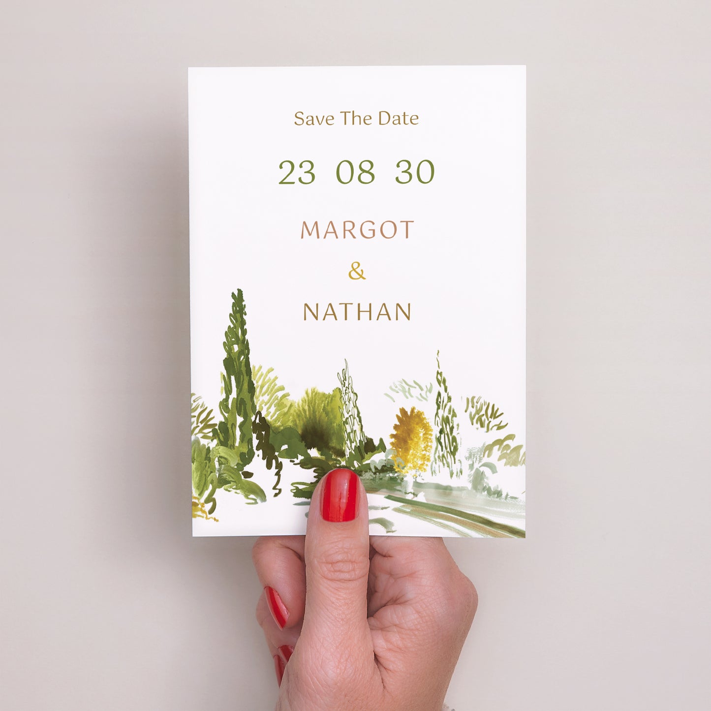 Save the date Mariage Portrait En chemin photo N° 2