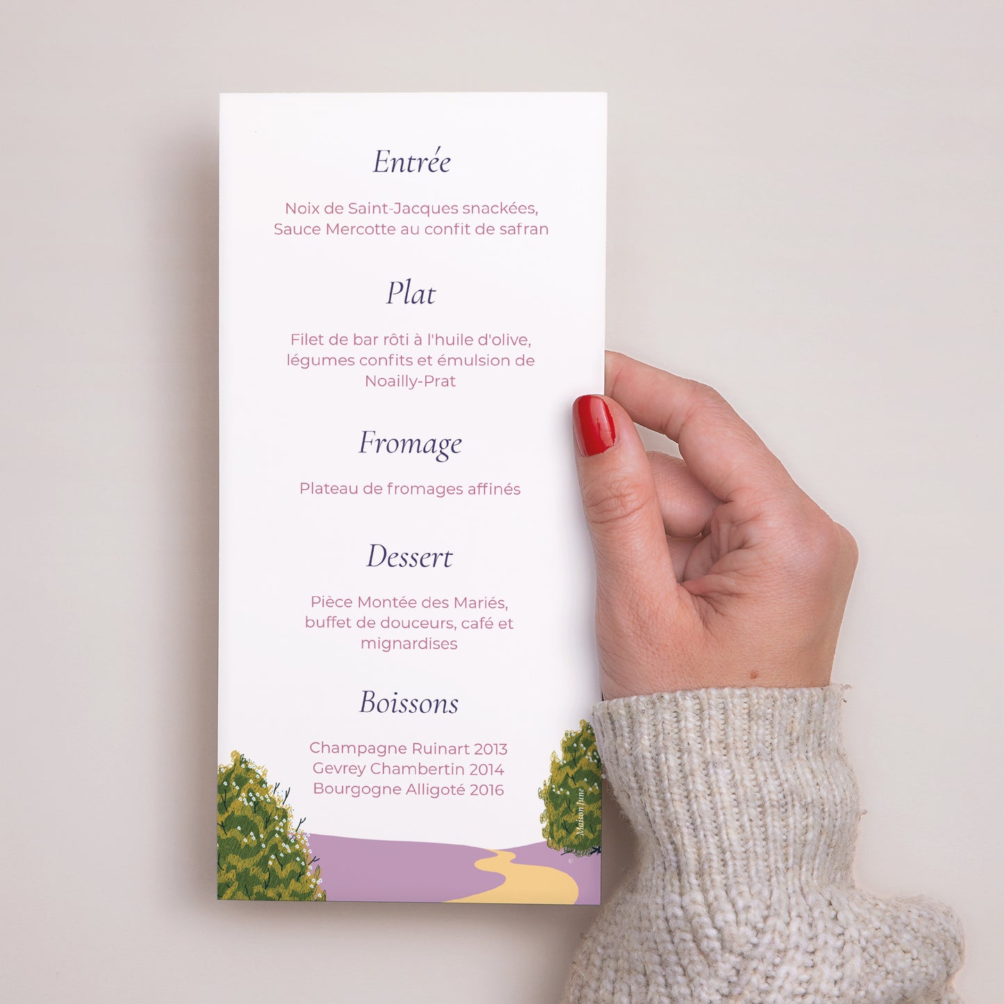 Menu Mariage Panoramique portrait Flâneurs photo N° 3
