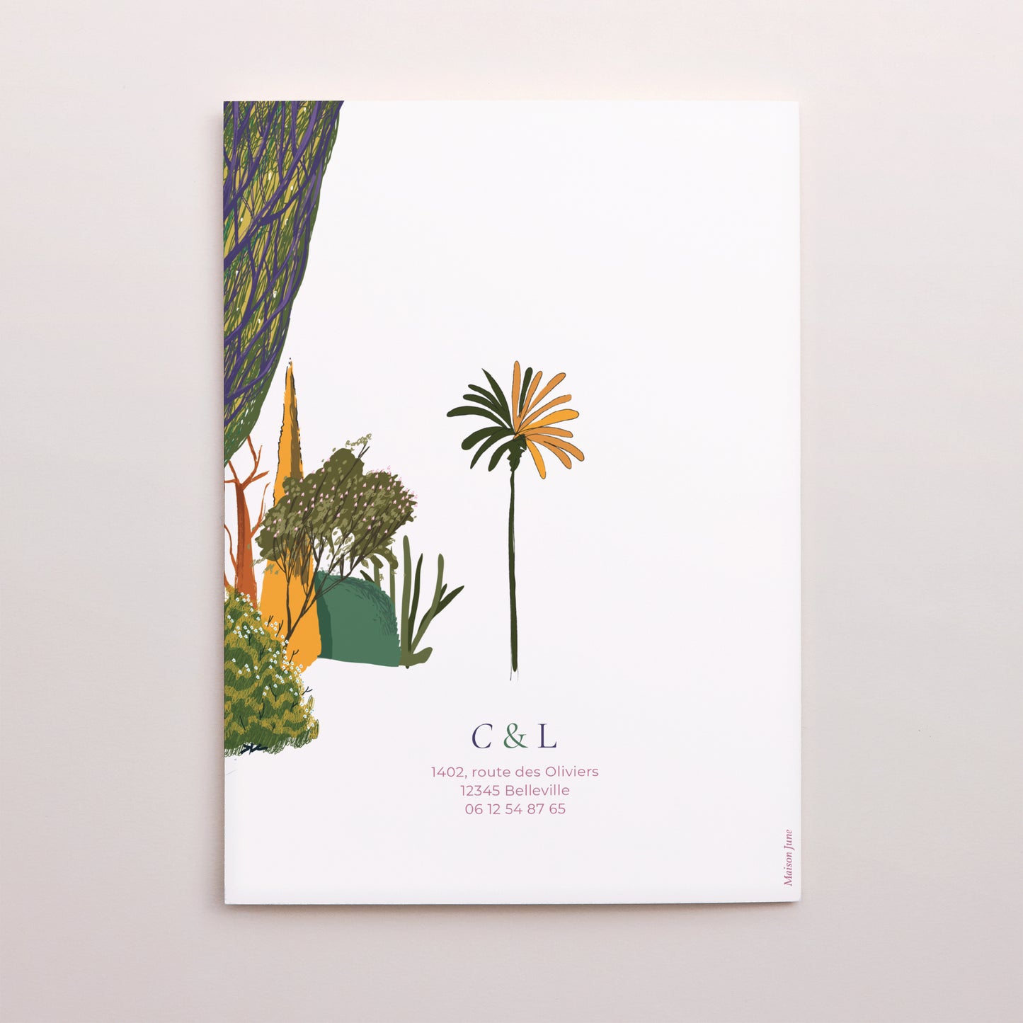 Faire-part Mariage Portrait double volet Flâneurs photo N° 3