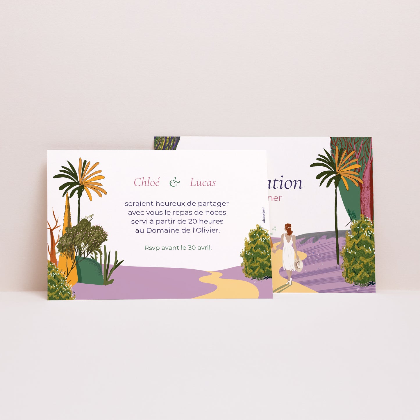 Invitations Mariage Paysage Flâneurs photo N° 2