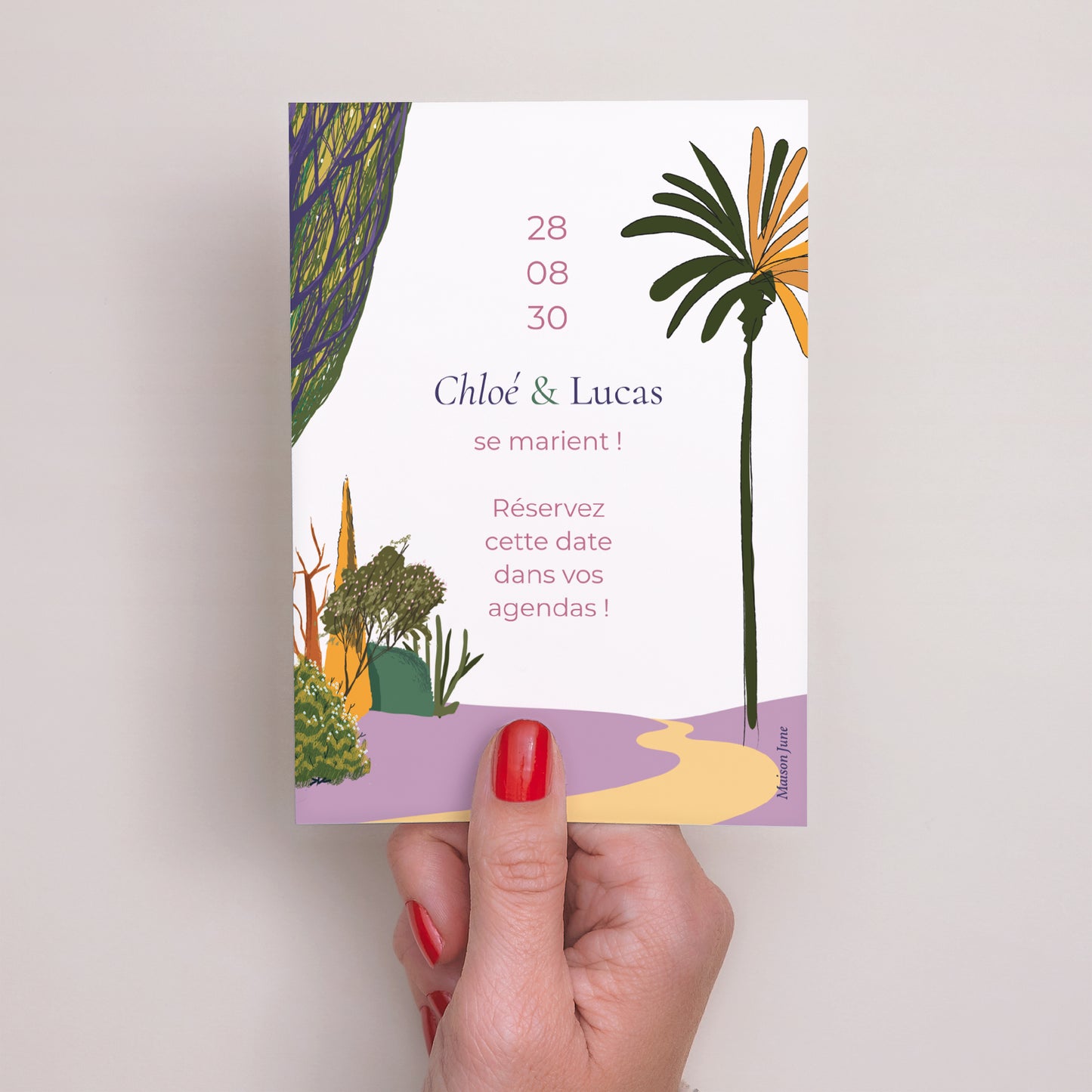 Save the date Mariage Portrait Flâneurs photo N° 3