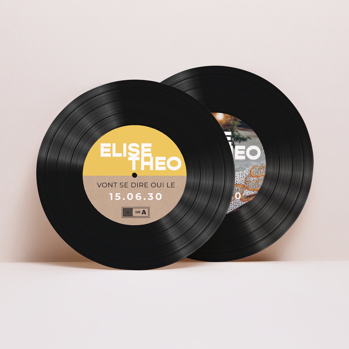 Faire-part Mariage Pochette disque Vinyl de l'amour photo N° 4