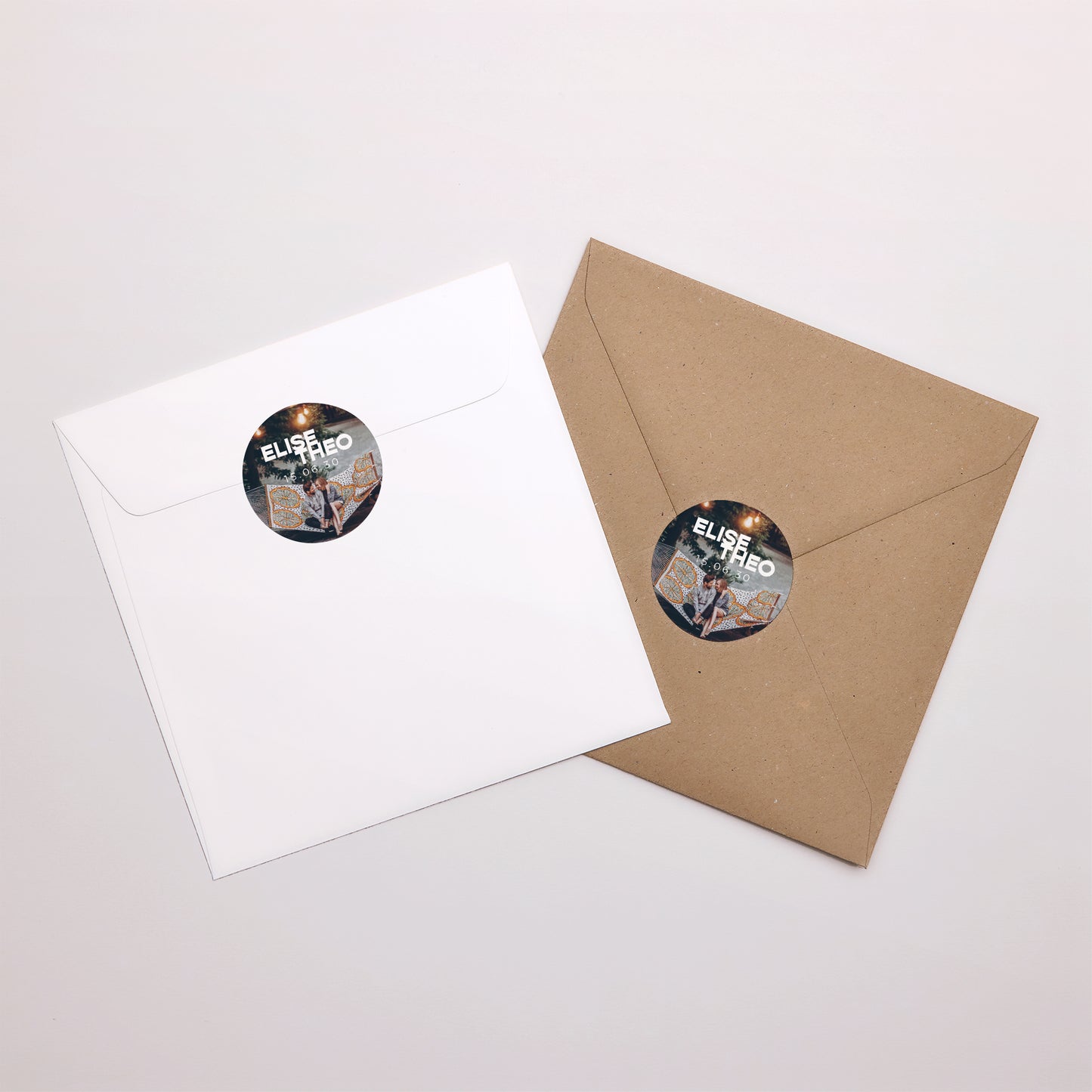 Sticker Mariage Rond Vinyl de l'amour photo N° 3