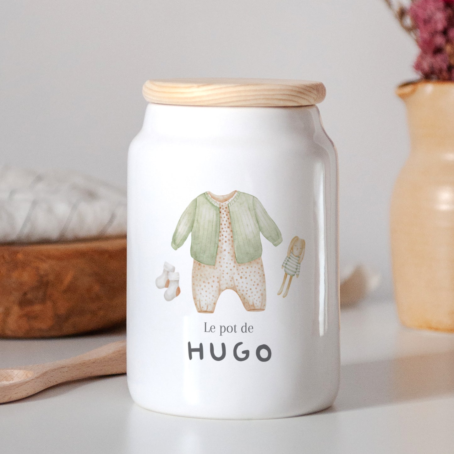 Pot en céramique Naissance 65 cl Mon nouveau monde photo N° 2