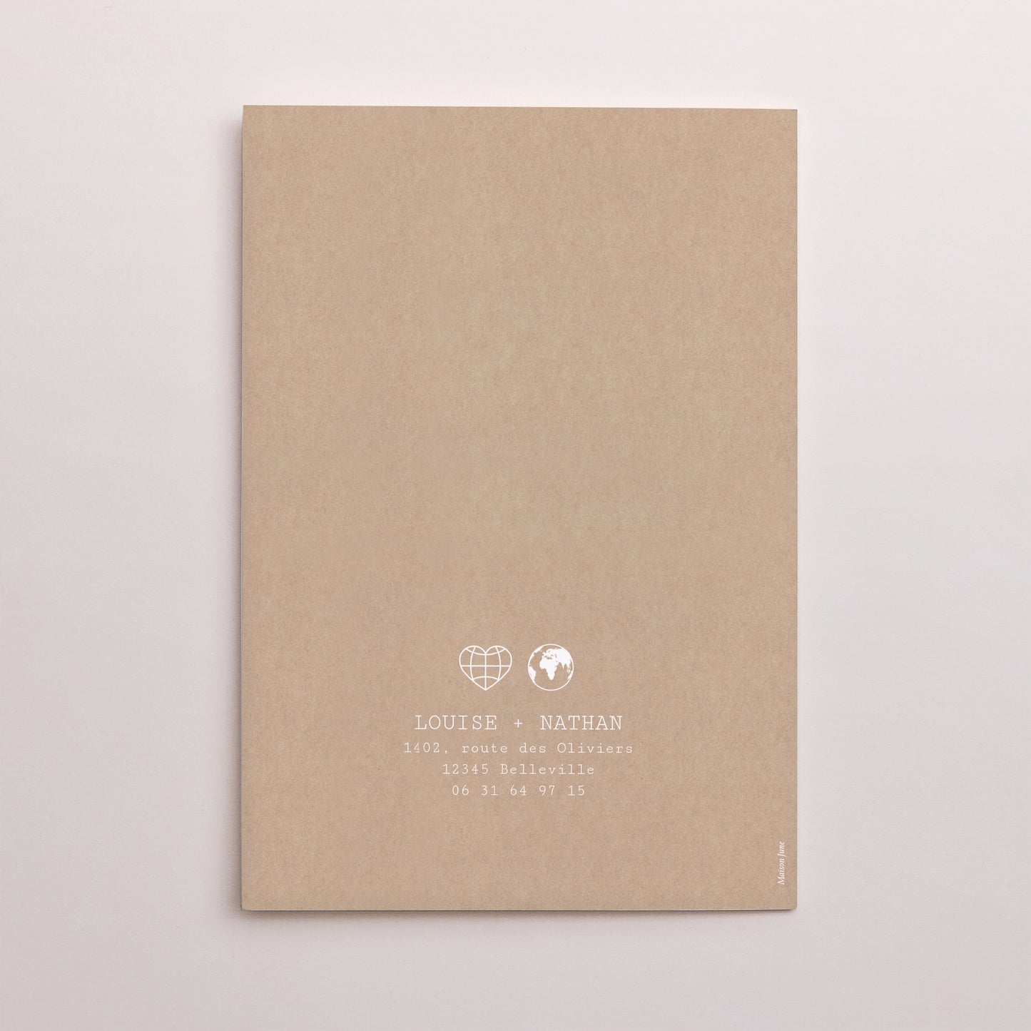 Faire-part Mariage Double volet portrait Passeport de mariage photo N° 3