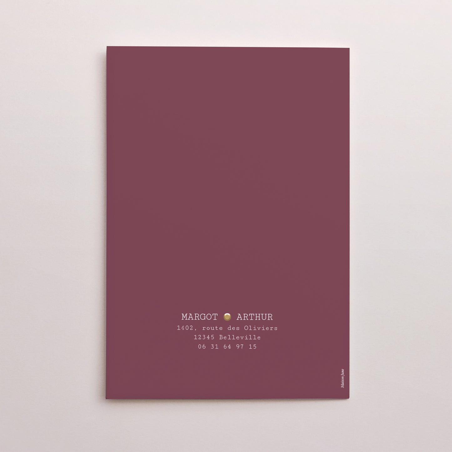 Faire-part Mariage Double volet portrait Passeport d'Amour photo N° 3