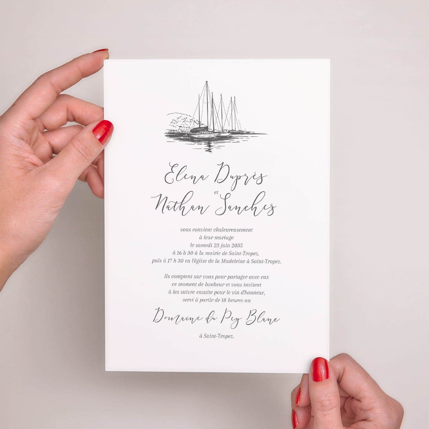 Faire-part Mariage Grand format rectangle Joli lieu de mariage photo N° 2