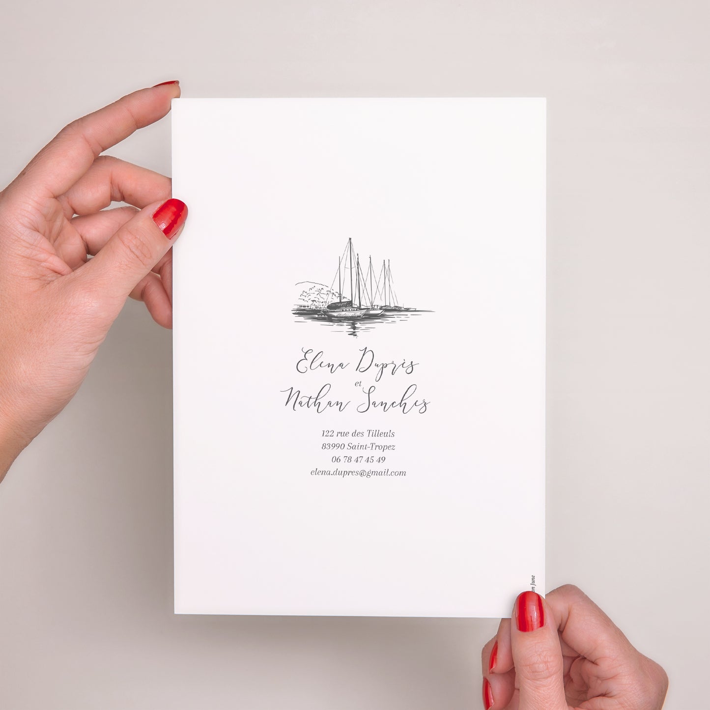 Faire-part Mariage Grand format rectangle Joli lieu de mariage photo N° 3