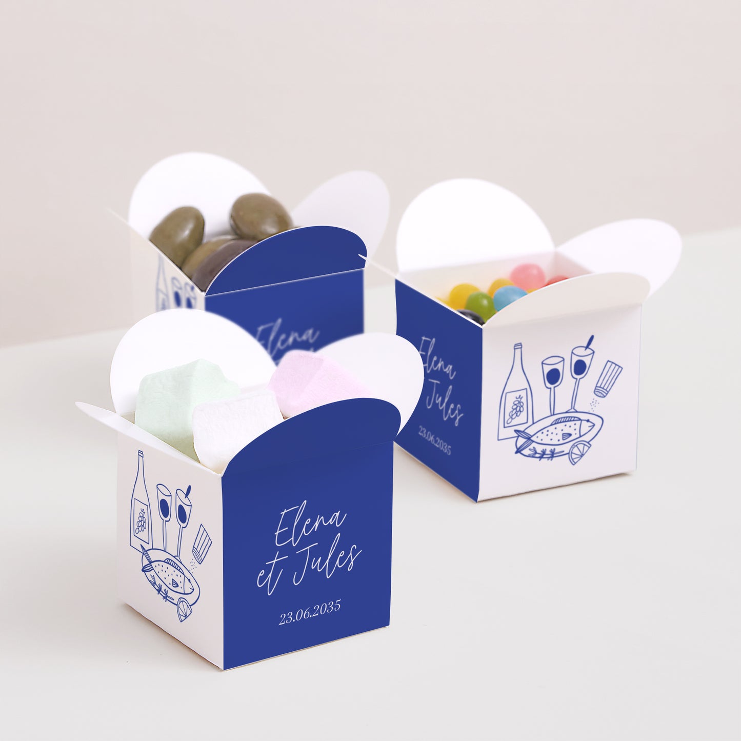 Boîte à dragées Mariage Ouverture papillon Festivités gourmandes photo N° 3