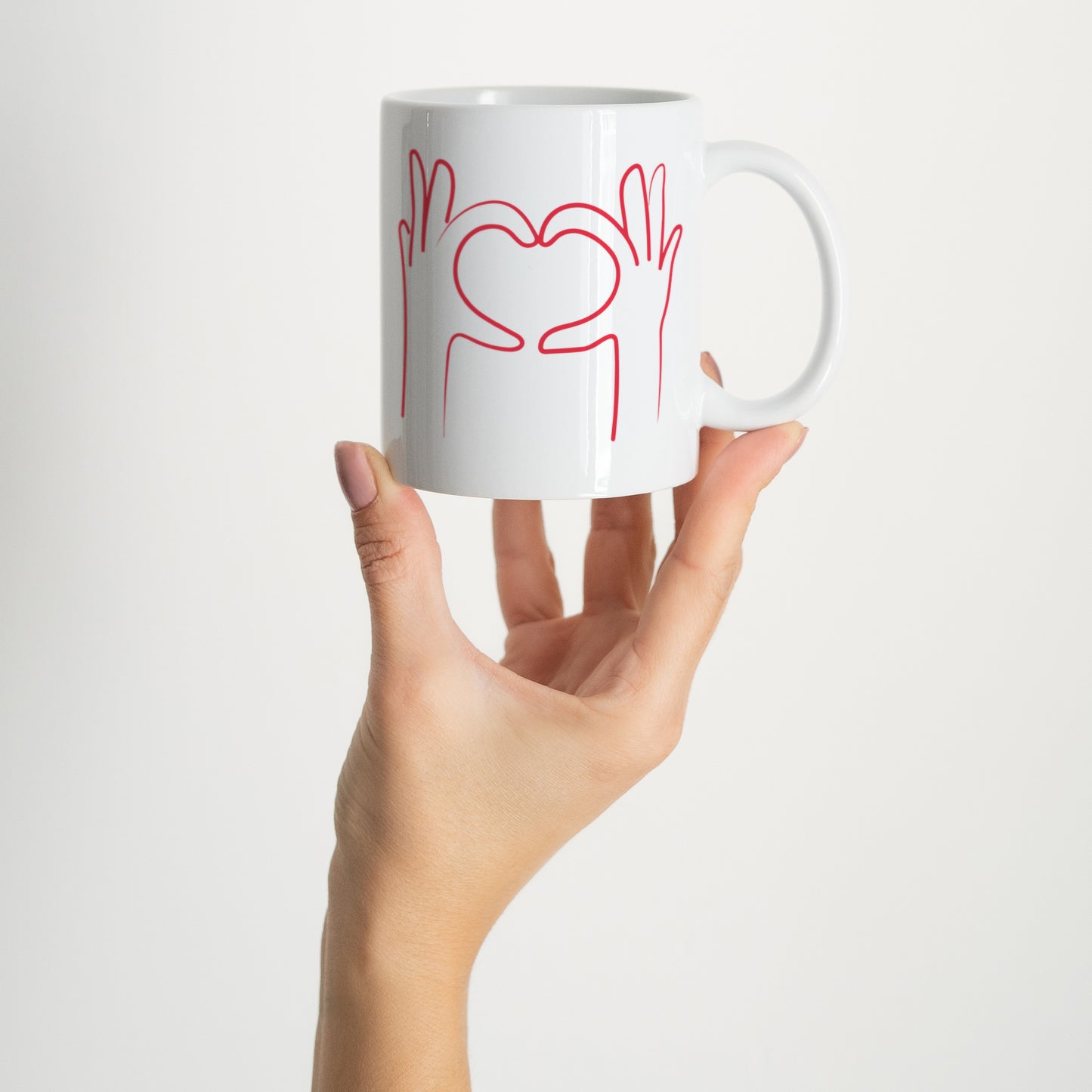 Mug Objets Blanc Hands of love photo N° 2