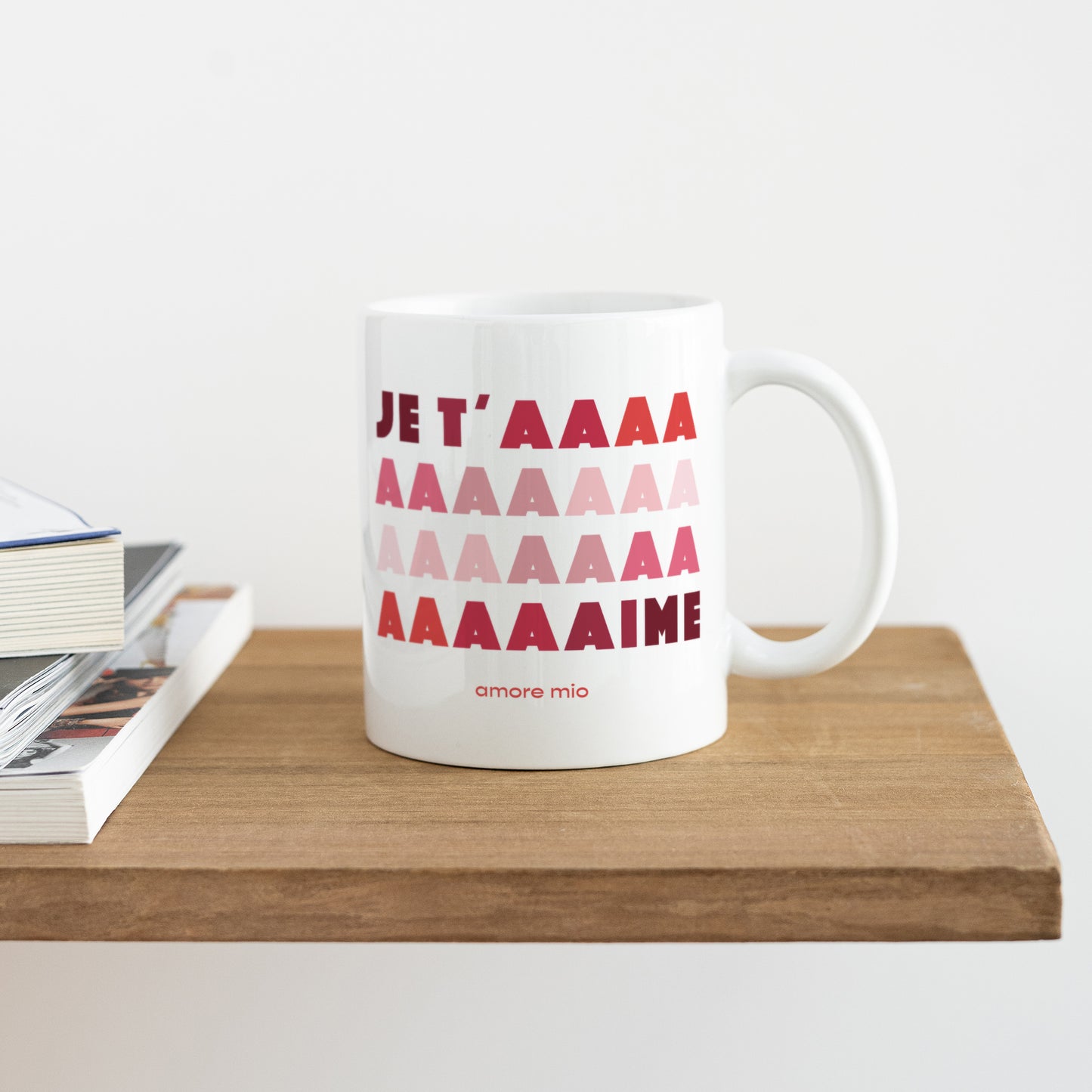 Mug Objets Blanc Je t'aaaime photo N° 4