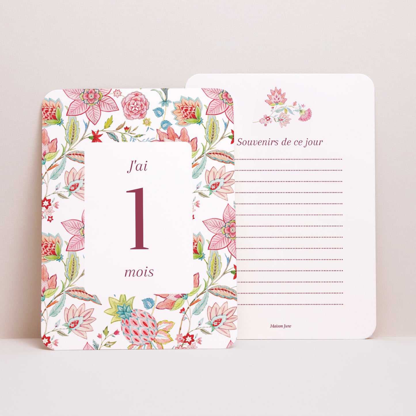 Carte étape bébé Naissance Lot de 12 Kamae photo N° 4