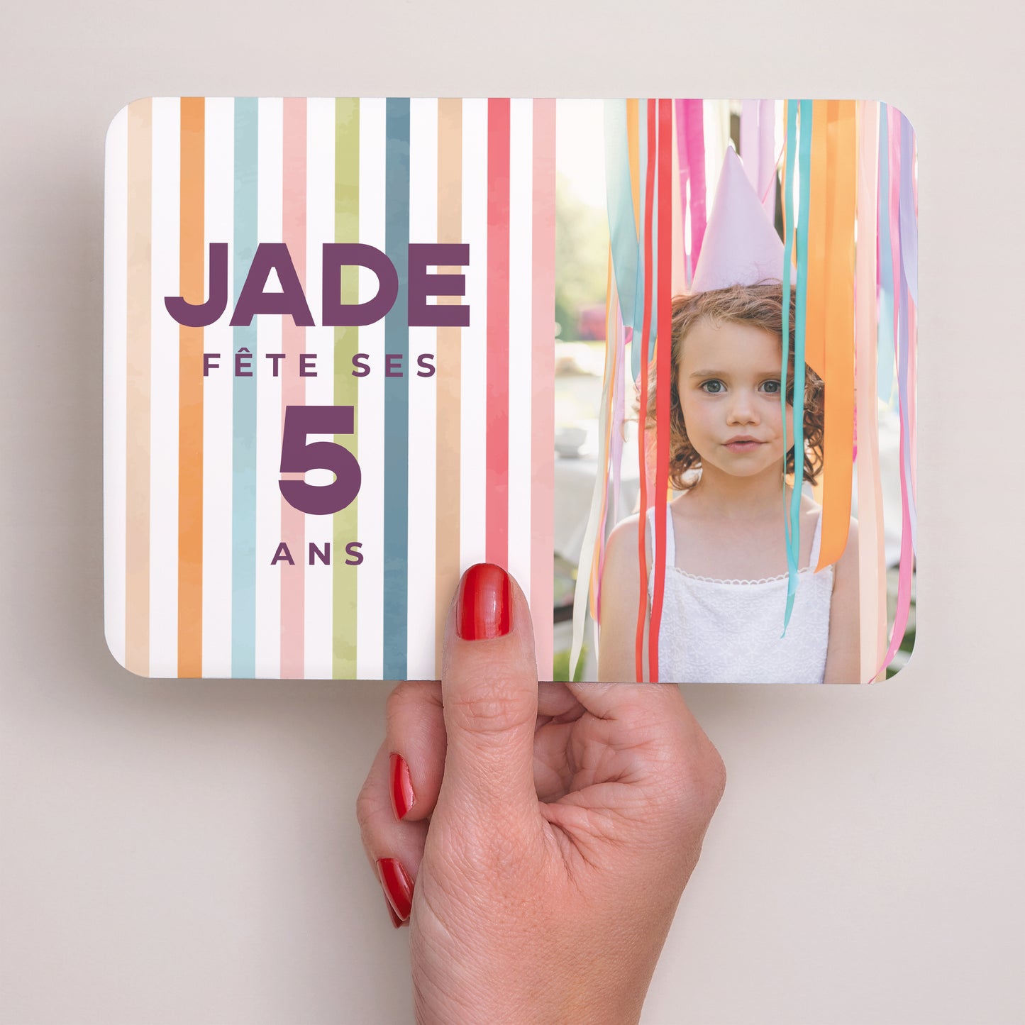 Invitations Anniversaire Enfant Paysage, bords arrondis Rainbow of colour photo N° 3