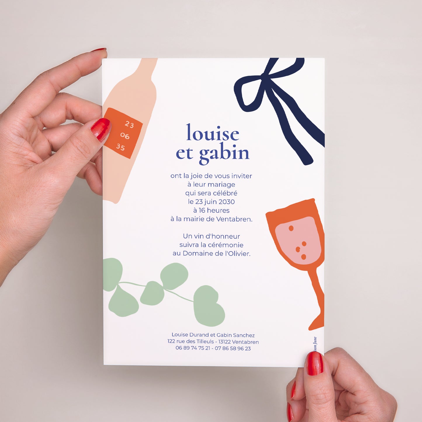 Faire-part Mariage Grand format rectangle Good time photo N° 3