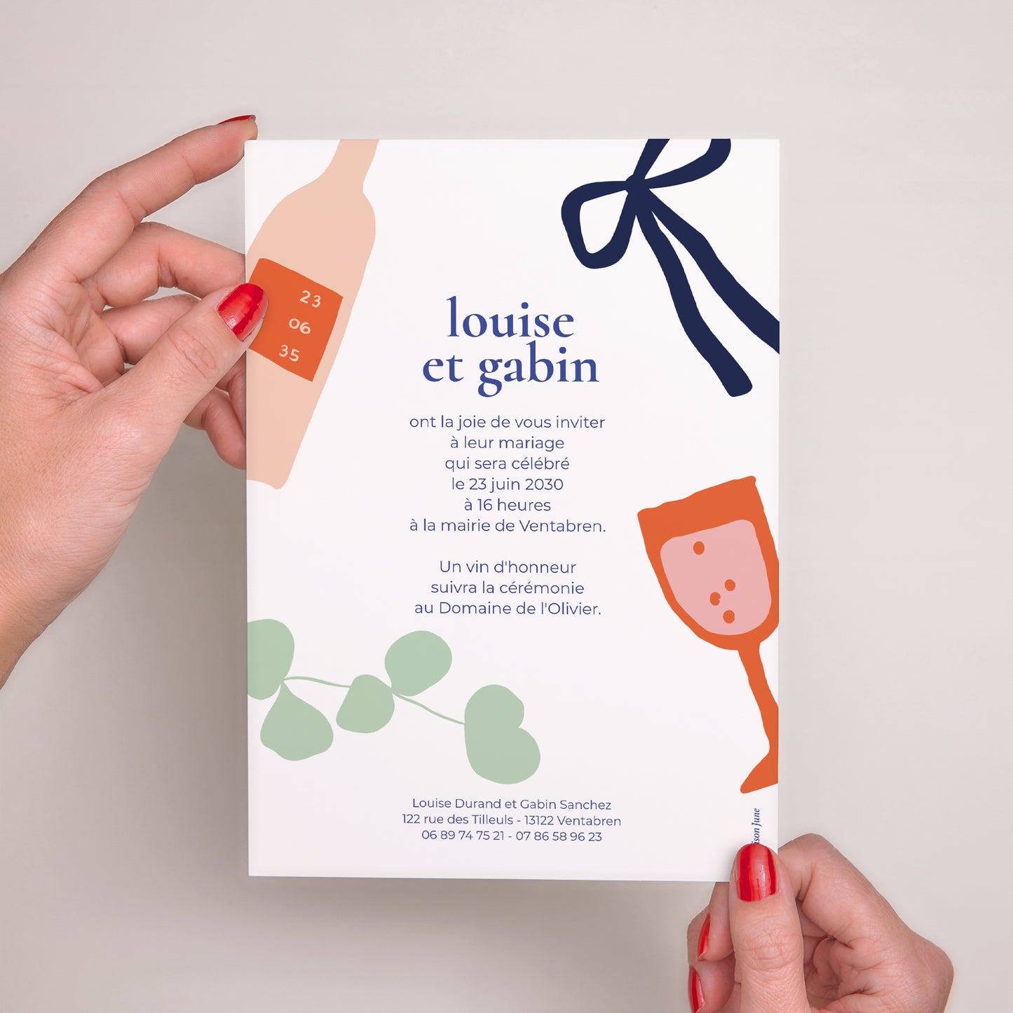 Faire-part Mariage Grand format rectangle Good time photo N° 3