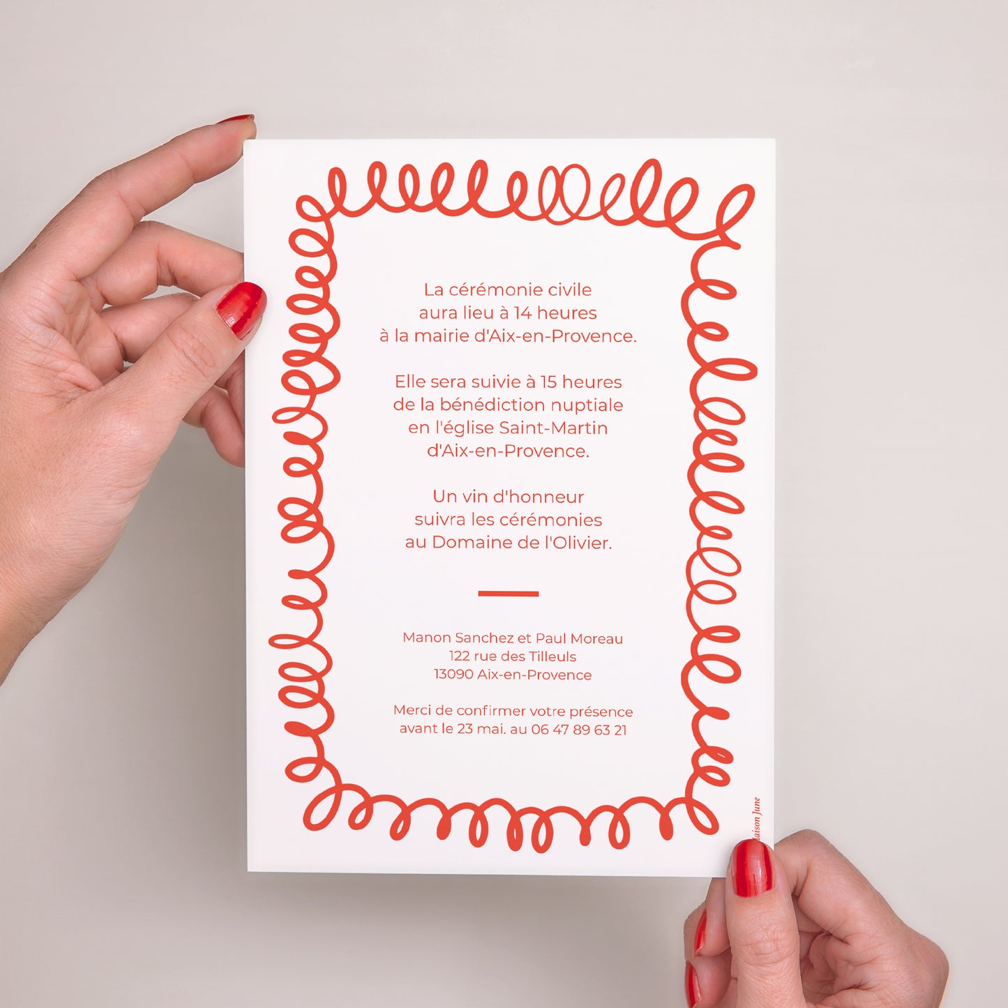 Faire-part Mariage Grand format rectangle La Dolce Vita photo N° 3