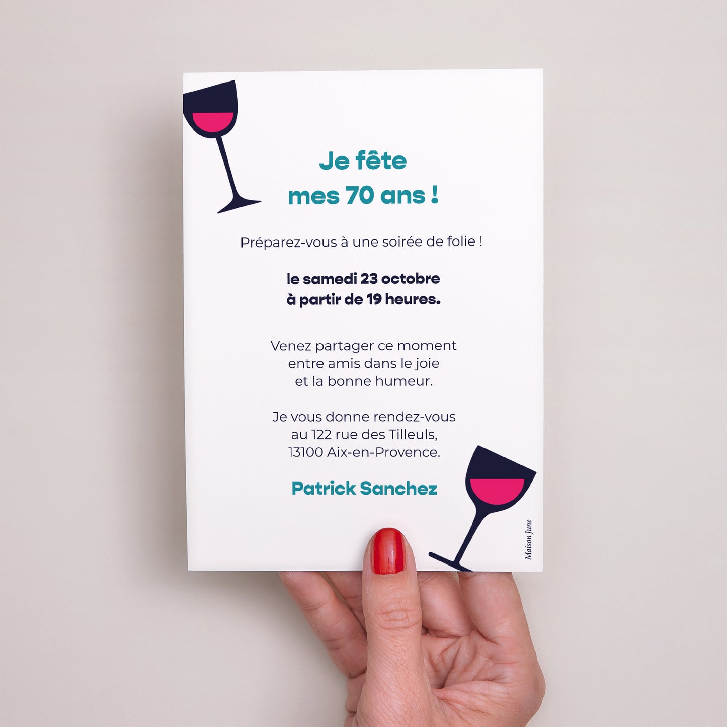 Invitations Anniversaire Adulte Portrait A la tienne ! photo N° 3