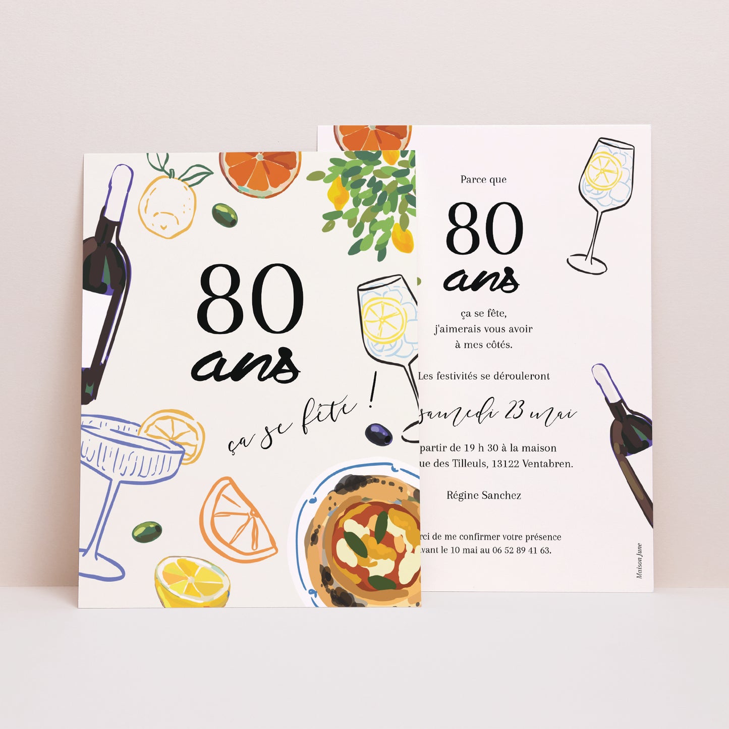 Invitations Anniversaire Adulte Portrait La Dolce Vita II photo N° 1