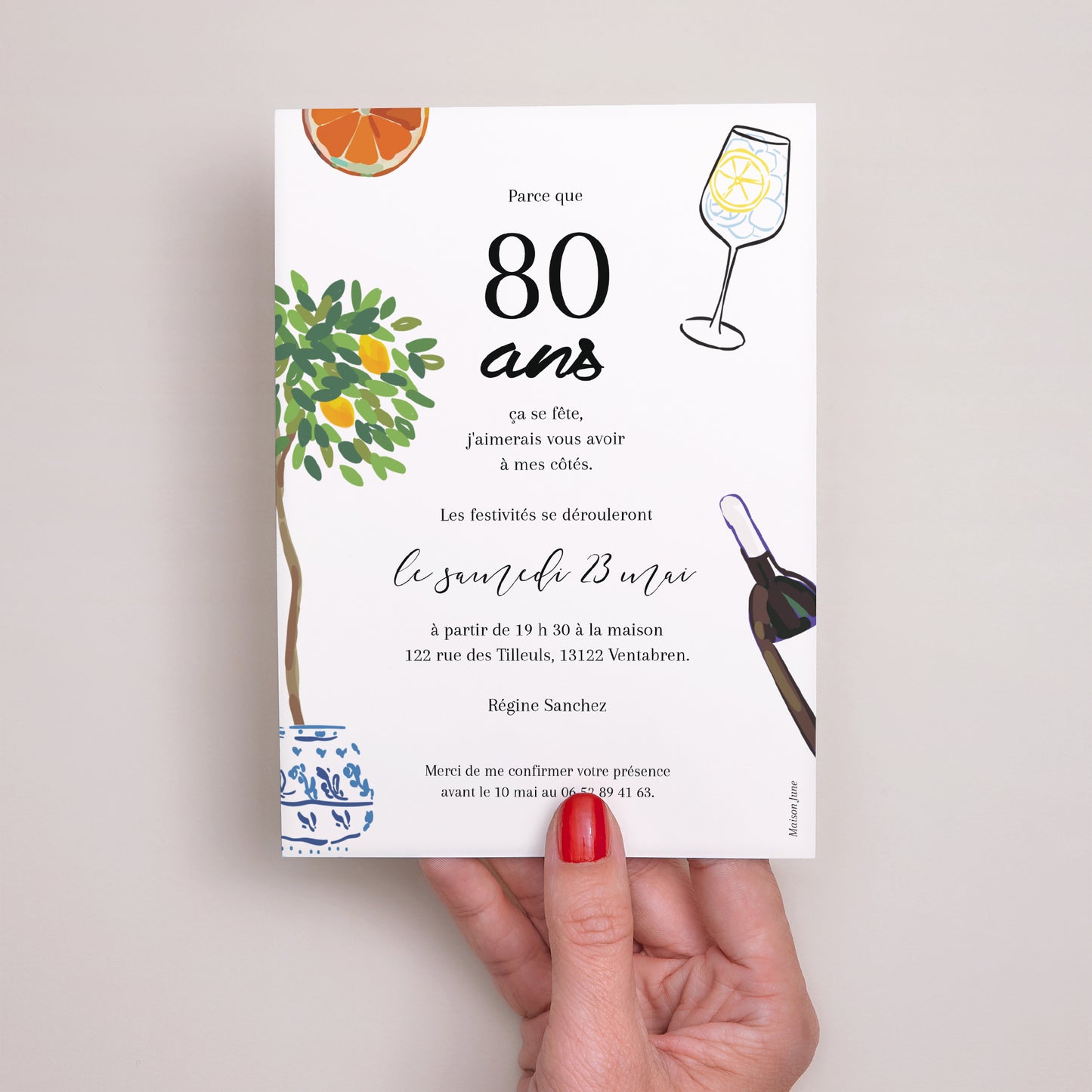 Invitations Anniversaire Adulte Portrait La Dolce Vita II photo N° 3